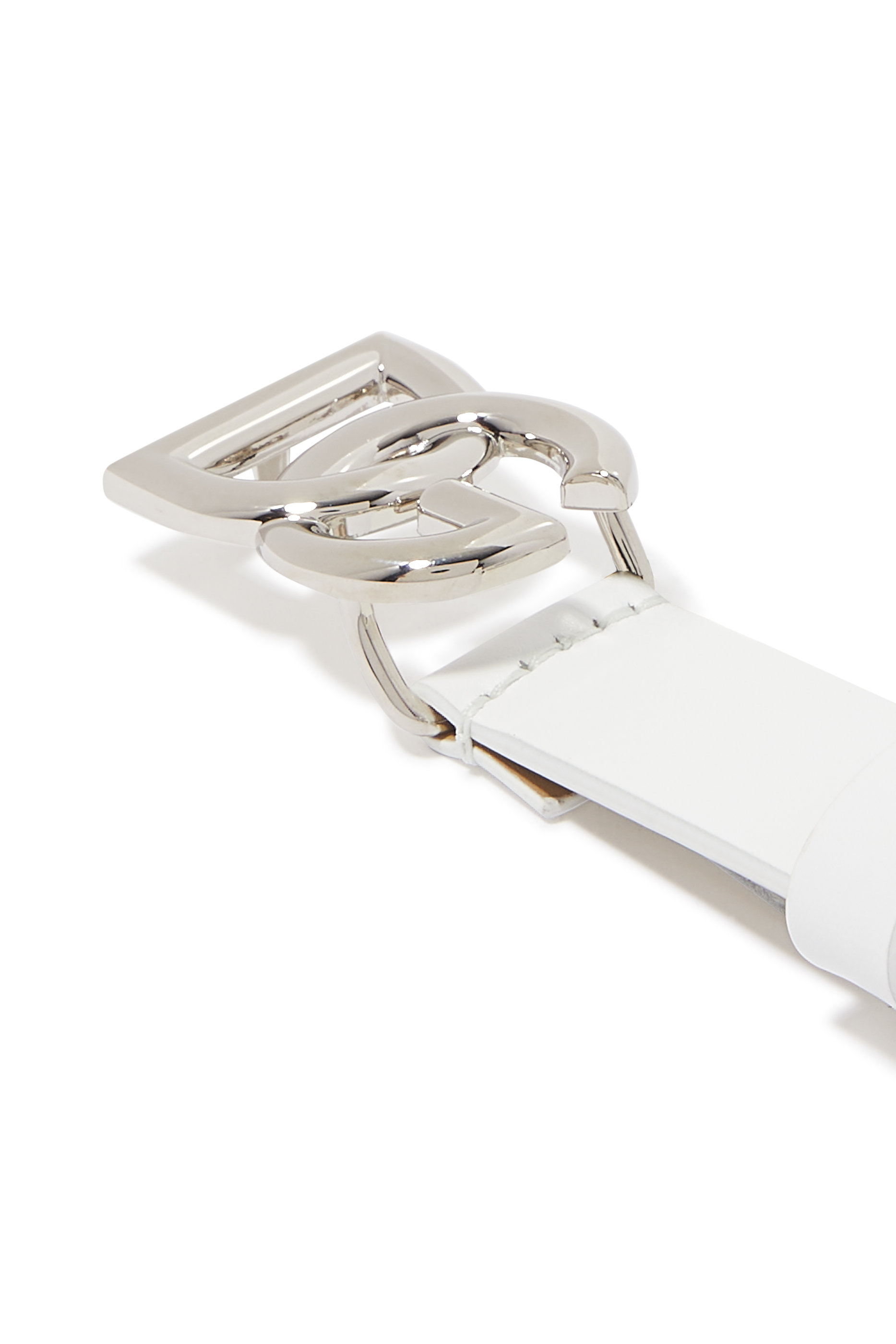 حزام للأطفال بحلية معدنية بحروف شعار الماركة