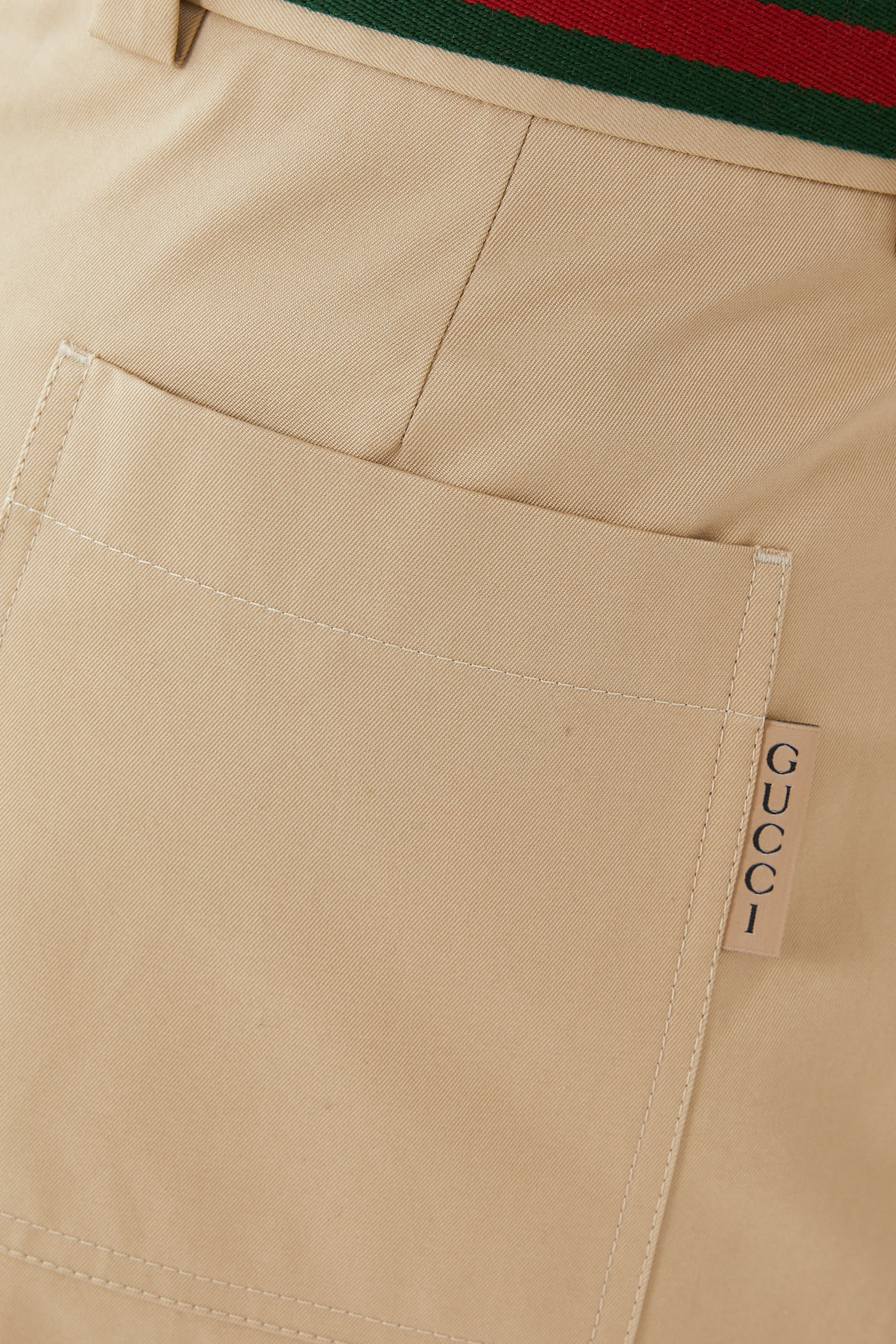 شورت بشريط ويب قطن تويل مزدوج