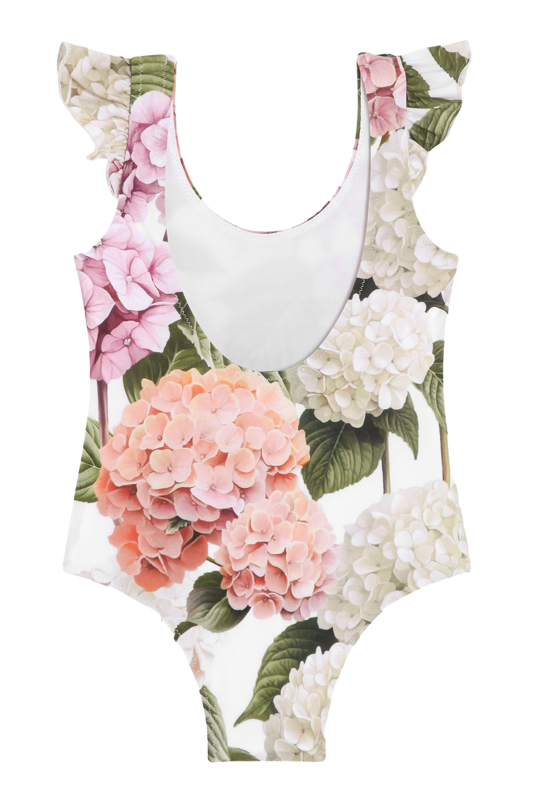 بدلة سباحة بتصميم قطعة واحدة بنقشة زهور الكوبية للأطفال