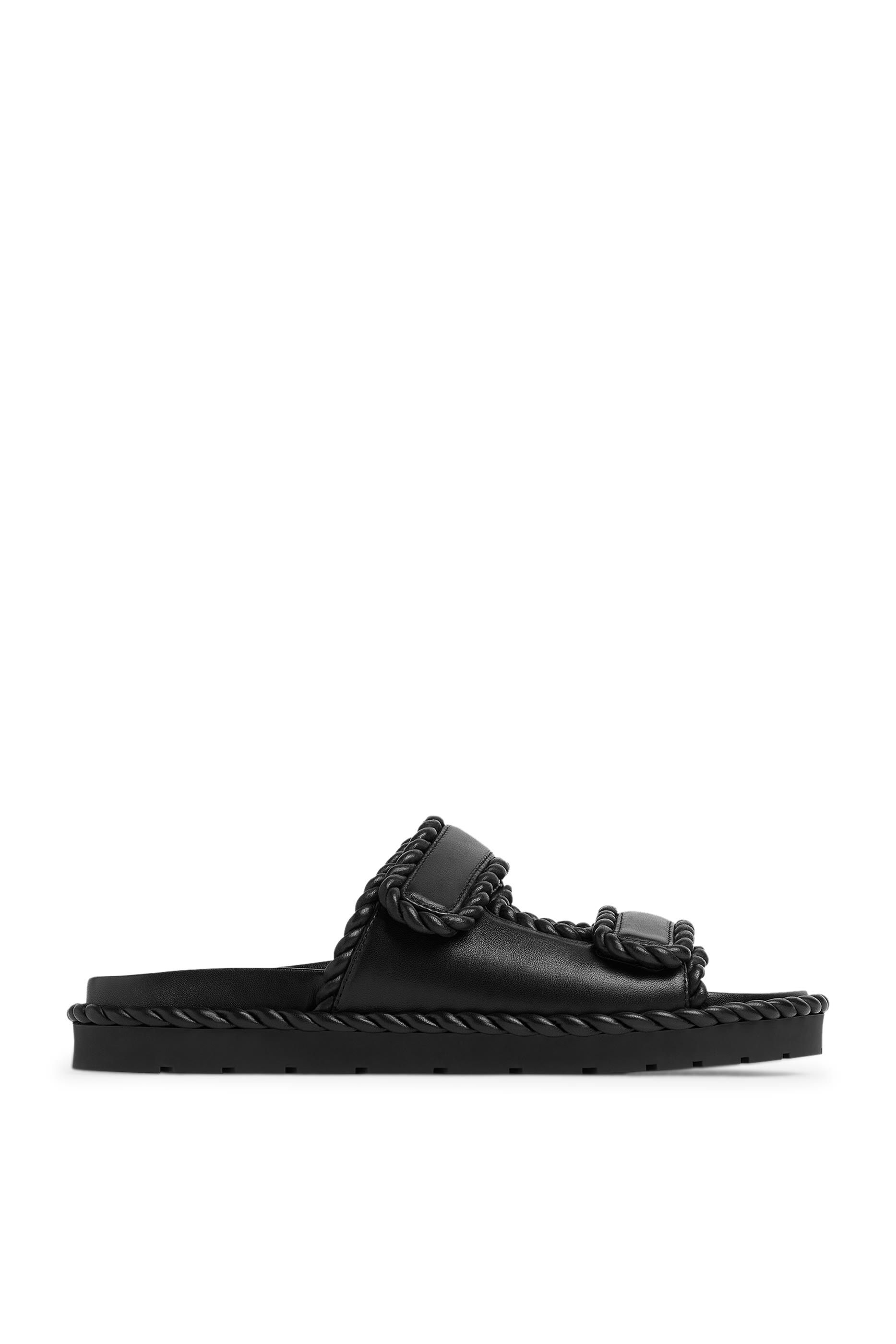 صندل جاك بكعب مسطح جلد