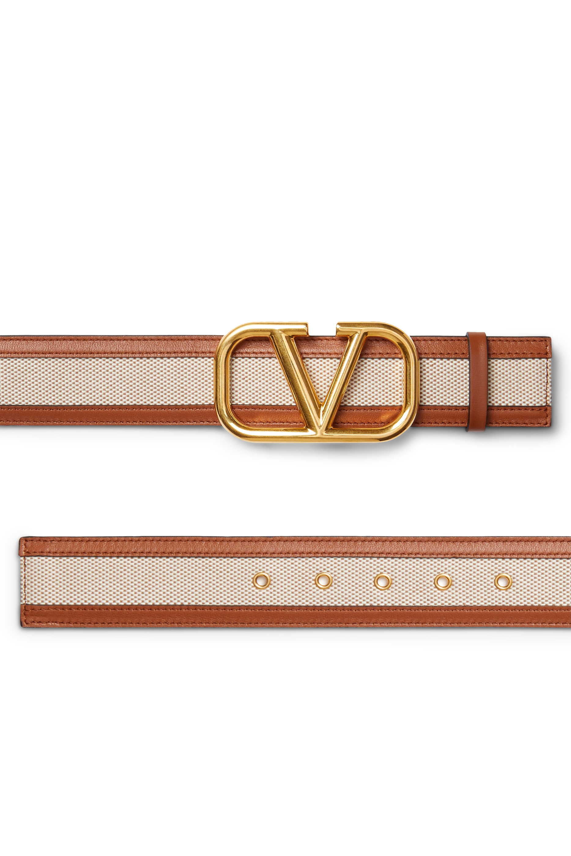  Vlogo Leather & Canvas Belt