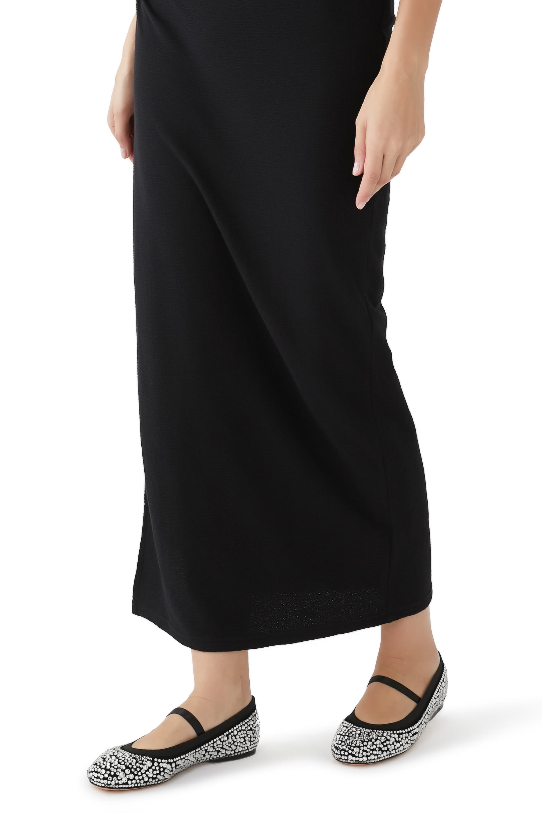 حذاء باليرينا فايوليت بكعب مسطح مرصع بالكريستال