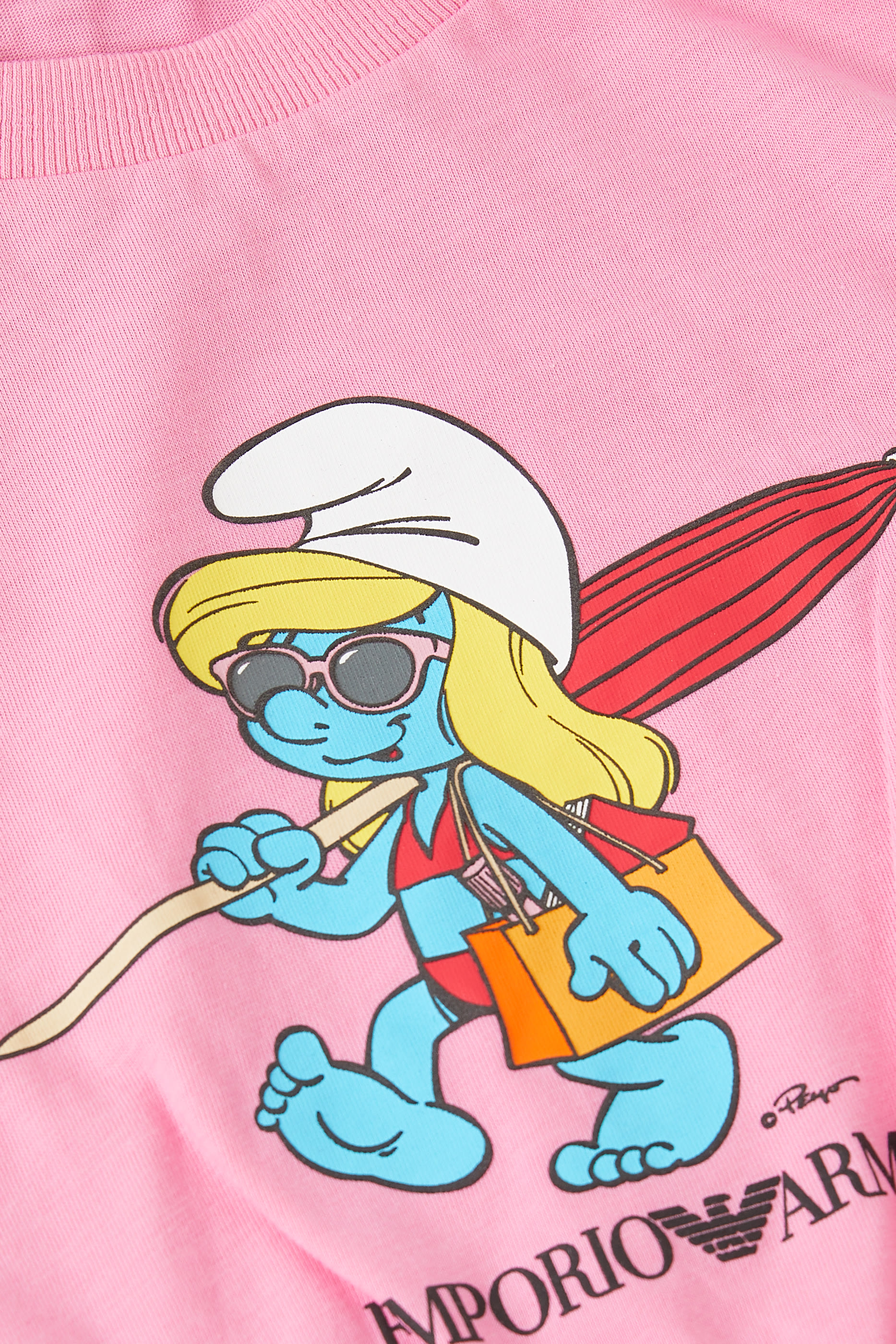 فستان بطبعة سنفورة للأطفال