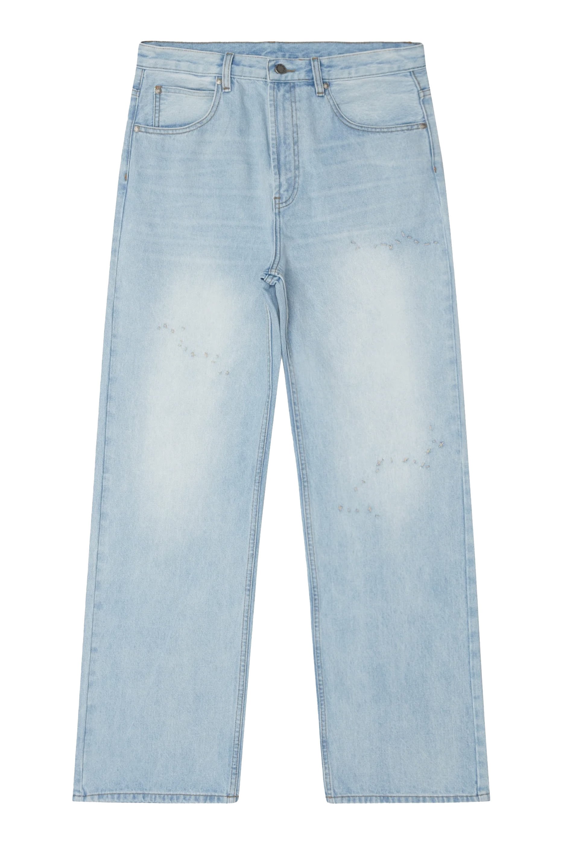 بنطال جينز جيرك بحافة واسعة