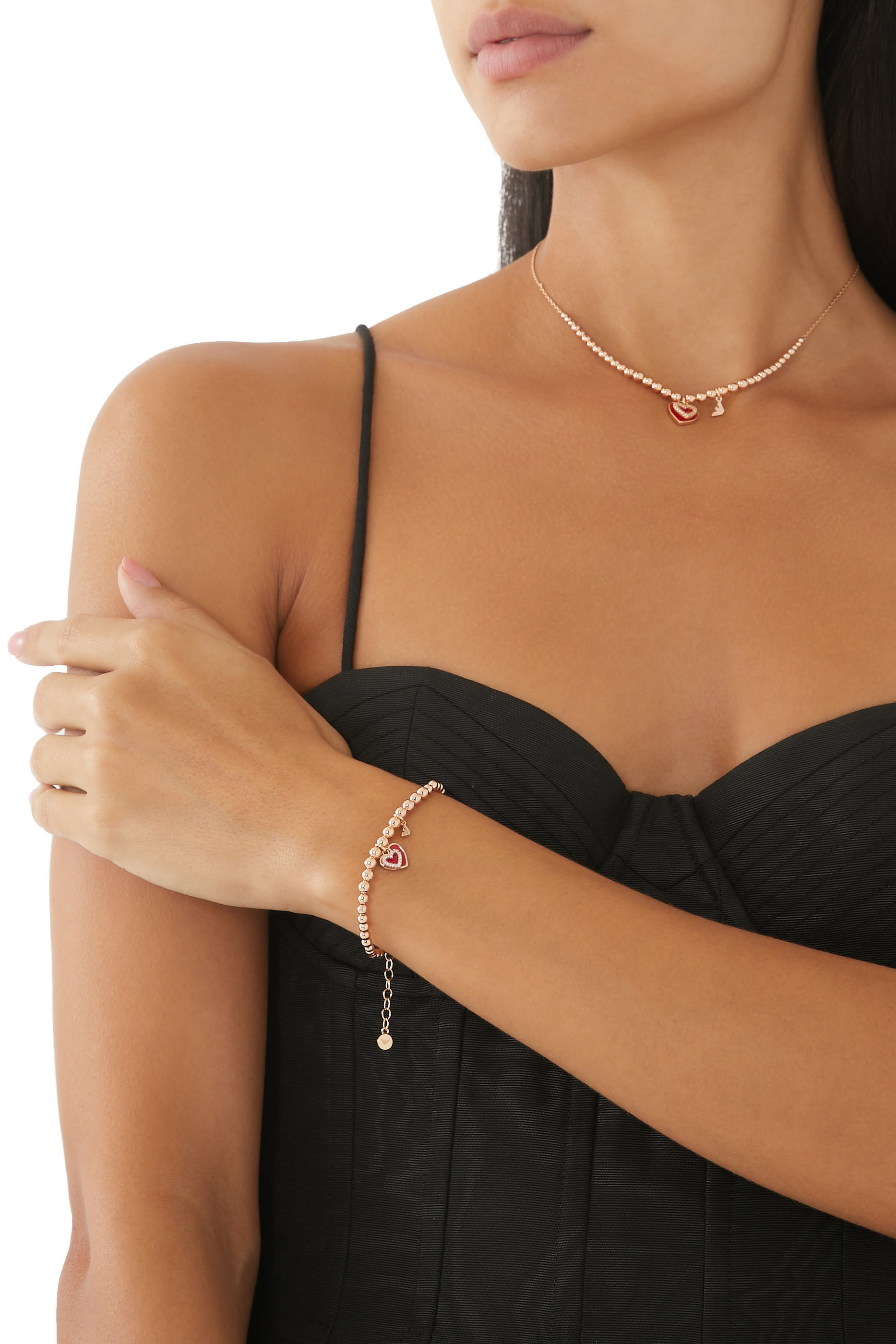 قلادة سنتيمنتال بحلية بتصميم قلب