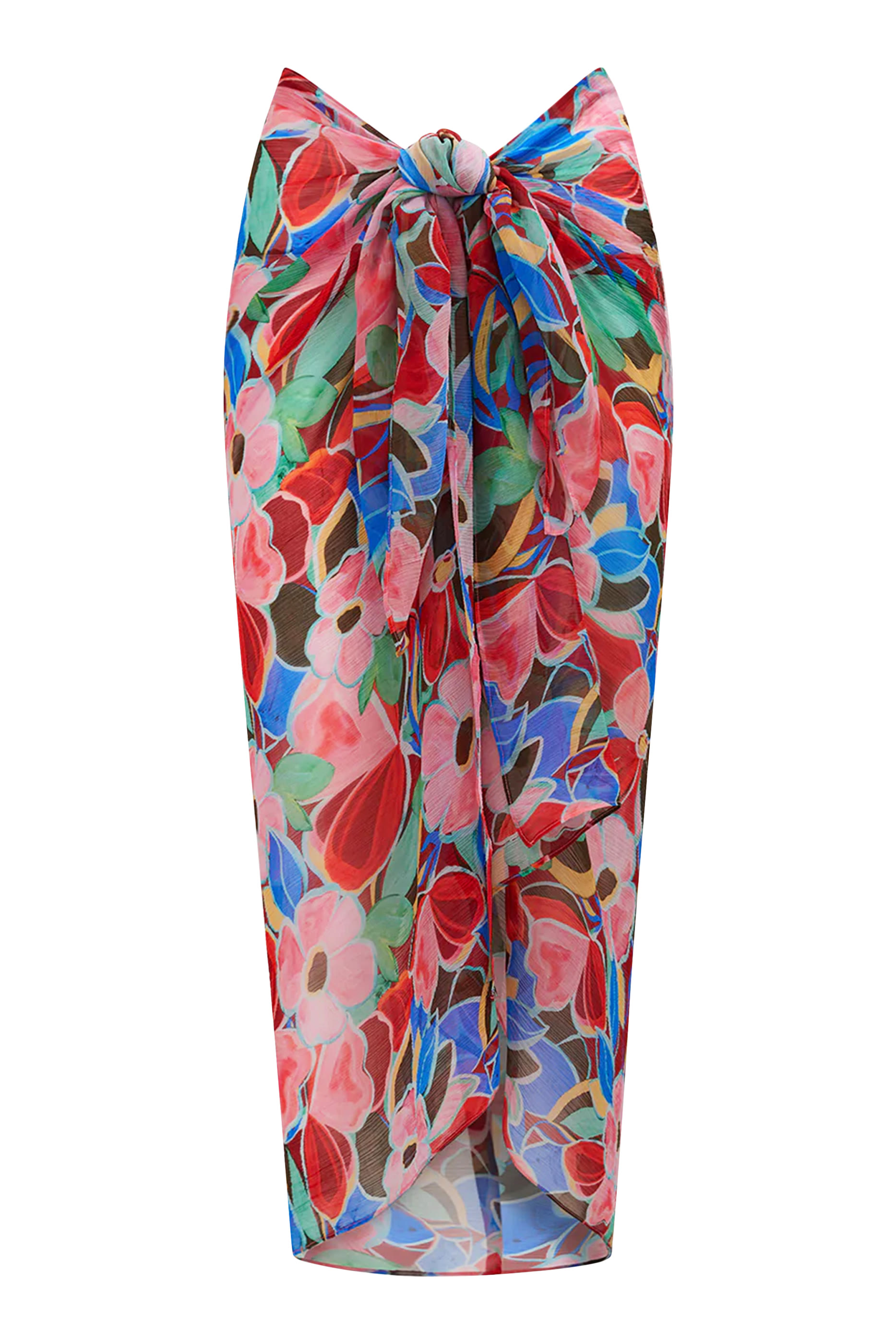 سارونغ سانتوريني بطبعة أزهار