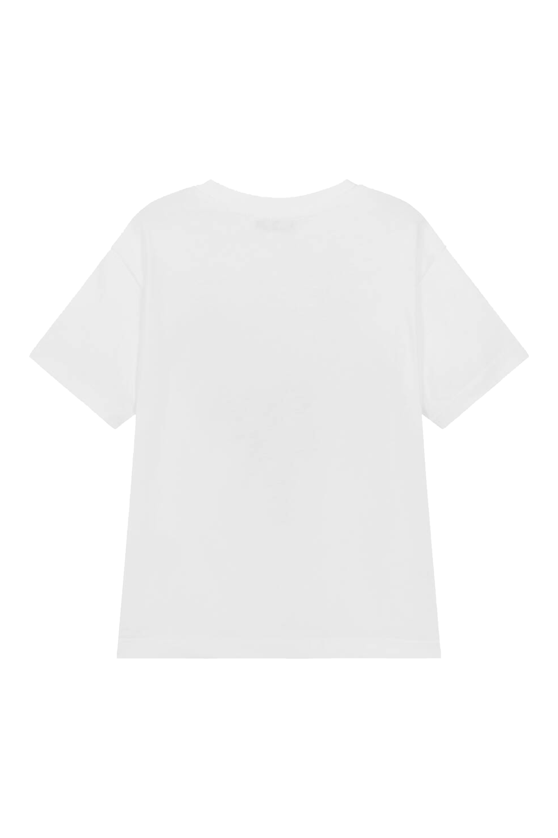 تيشيرت بطبعات شعار الماركة بطلاء للأطفال