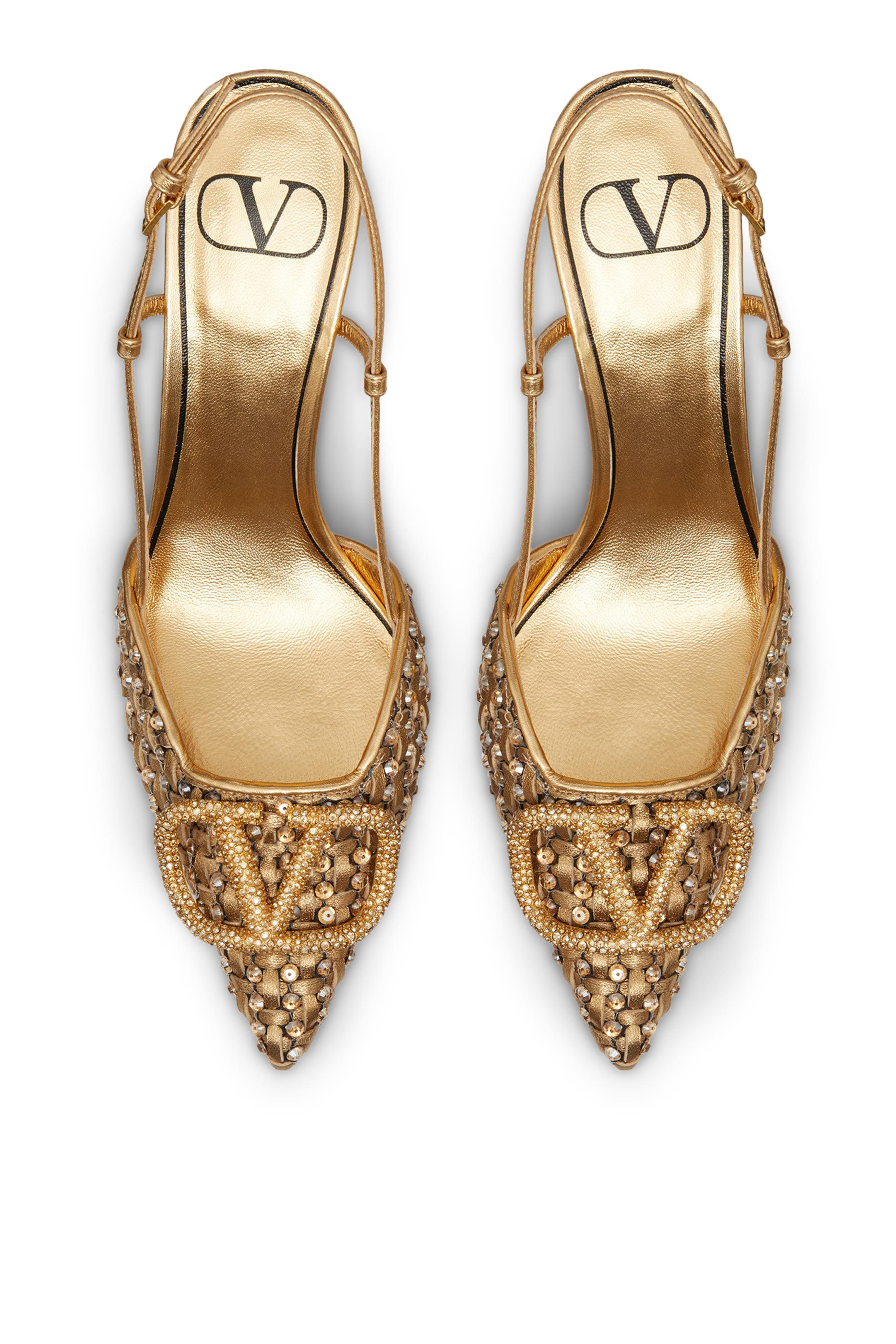 حذاء كلاسيك فالنتينو غارافاني 80 بسير خلفي وشعار الماركة