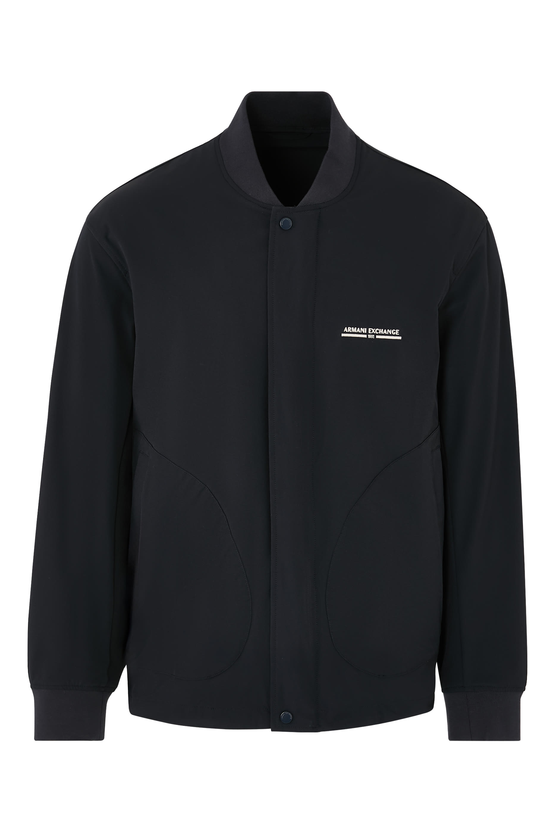 جاكيت مارينا بشعار الماركة وسحاب بأزرار