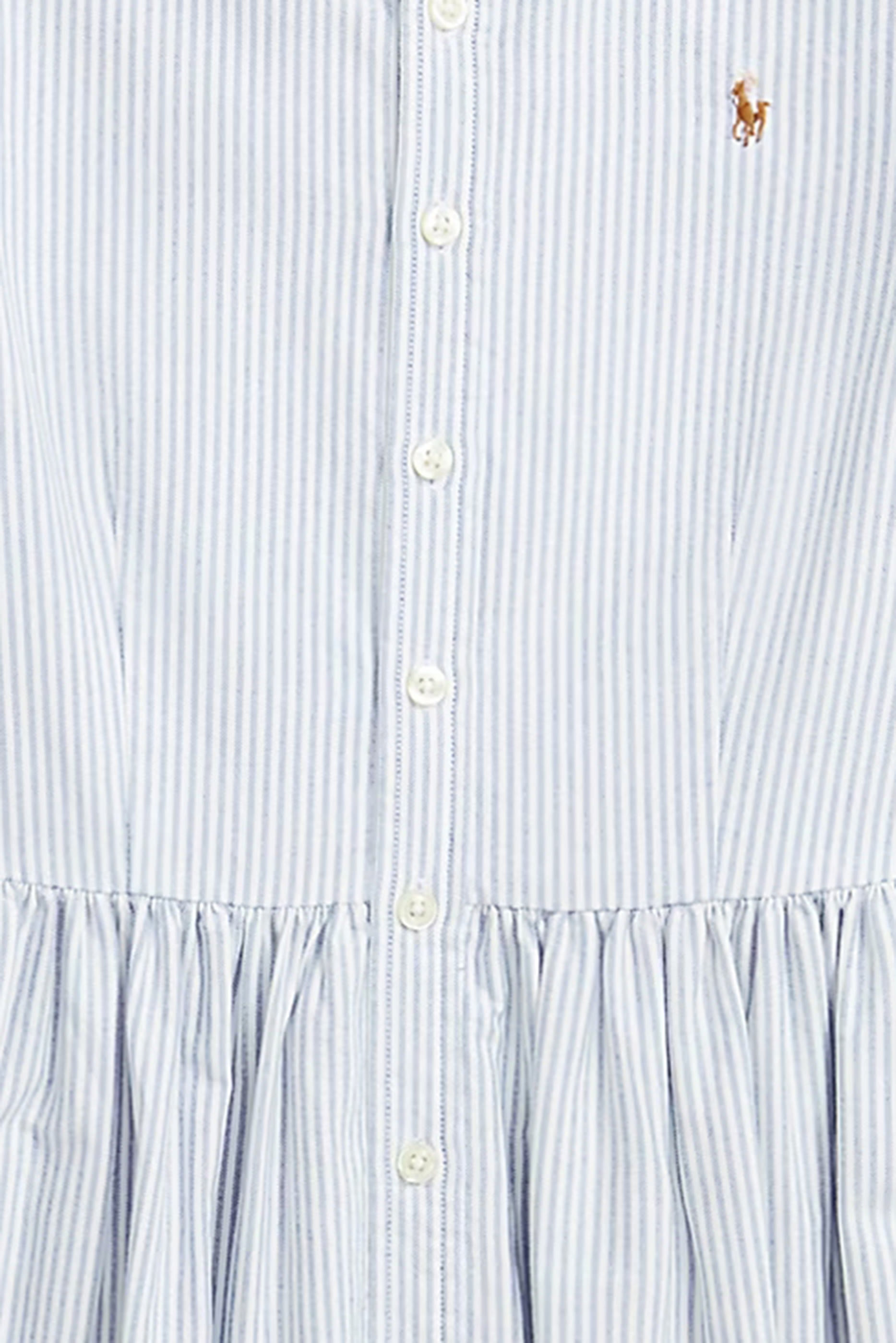 فستان بتصميم قميص بنقشة مخططة قطن للأطفال