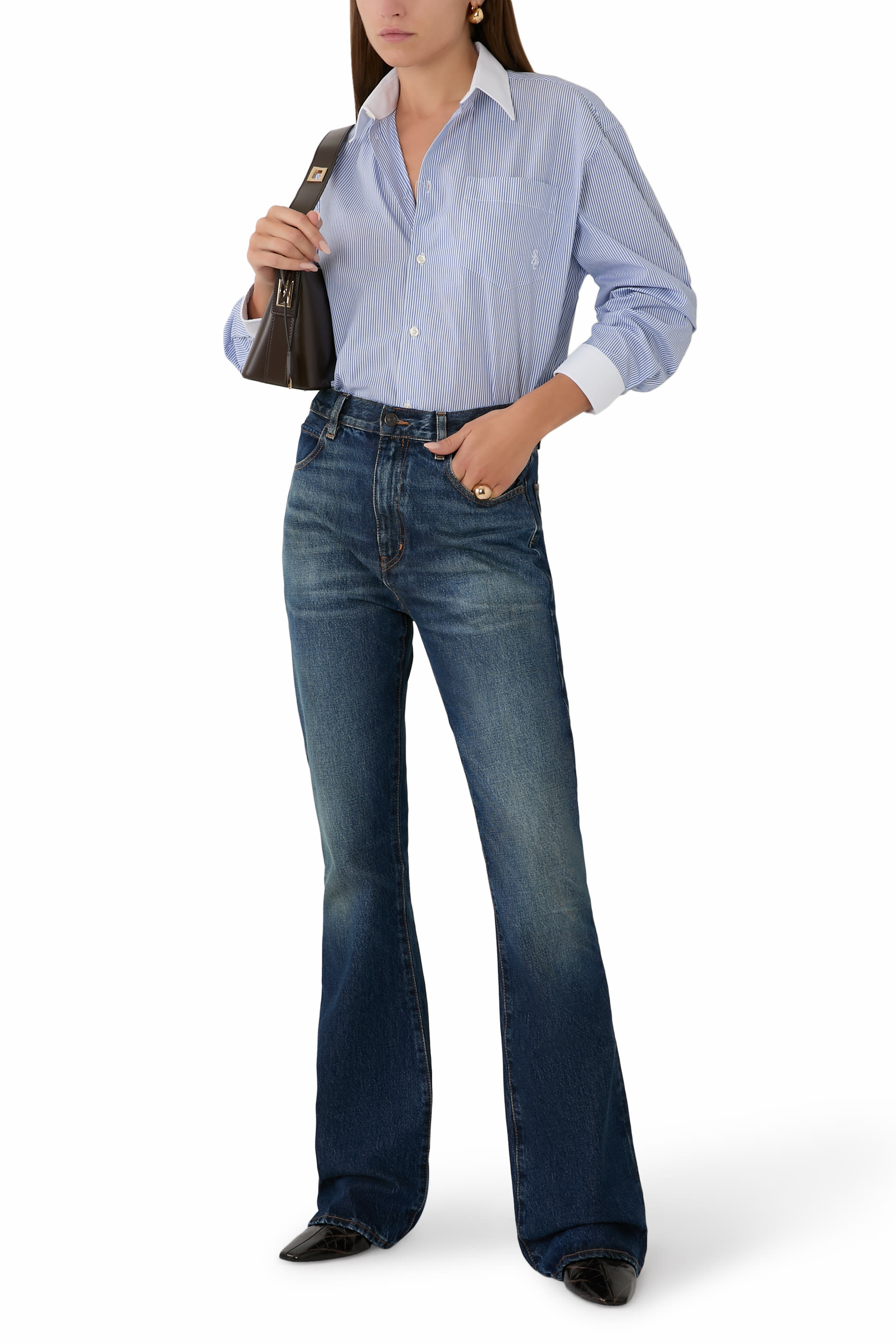 بنطال جينز ذا أوتلاو بقصة واسعة