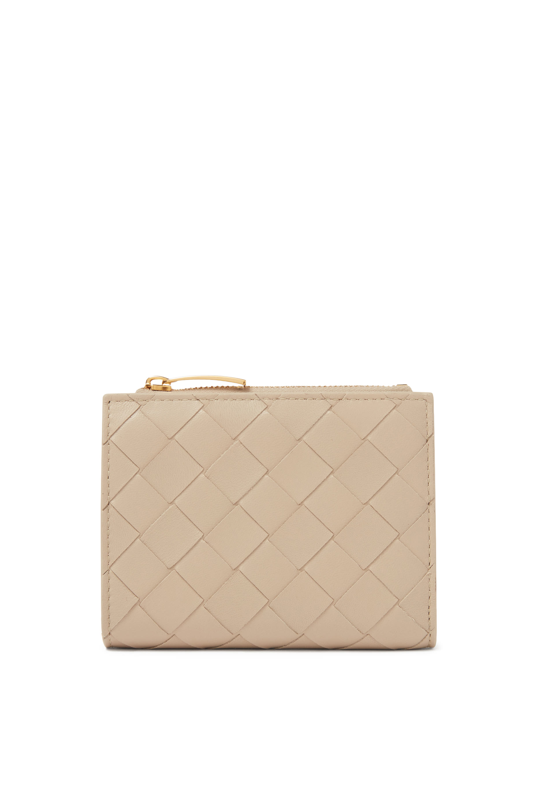 محفظة صغيرة ثنائية الطي بتصميم مجدول