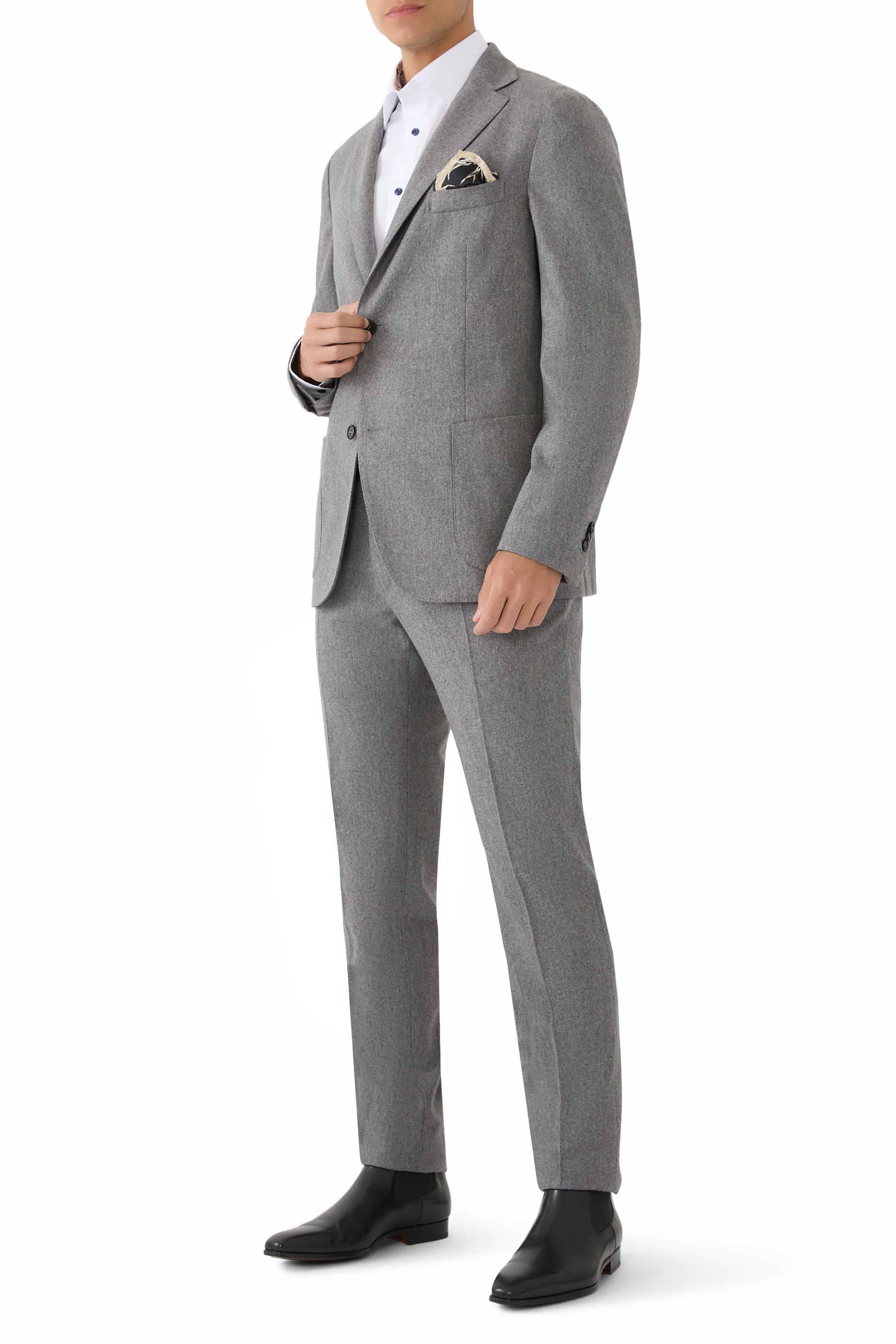 قميص بنقشة زهور تويل مميز للماركة