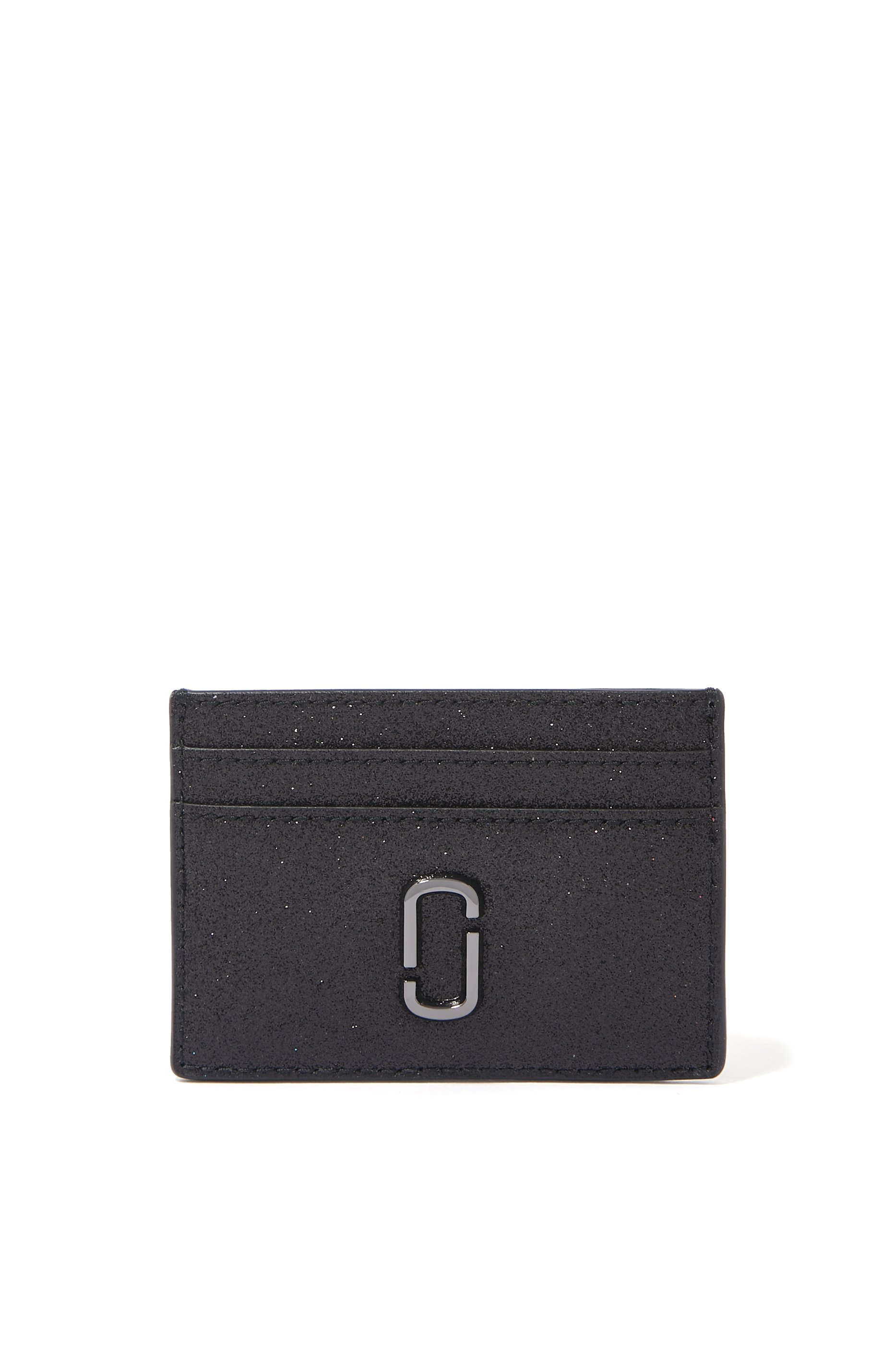 حافظة بطاقات مزينة بالغليتر بشعار الماركة