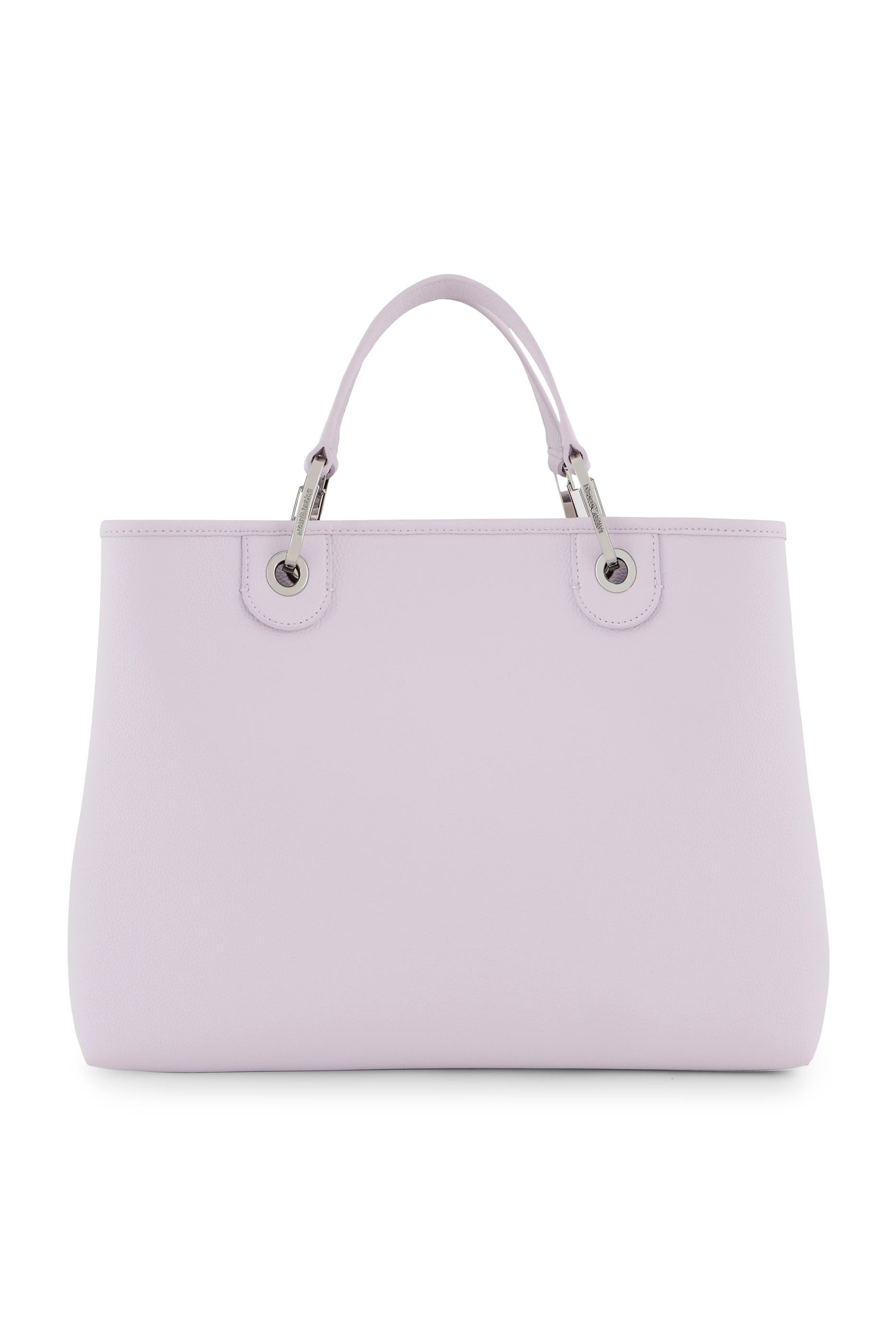 حقيبة يد مزينة بشعار الماركة