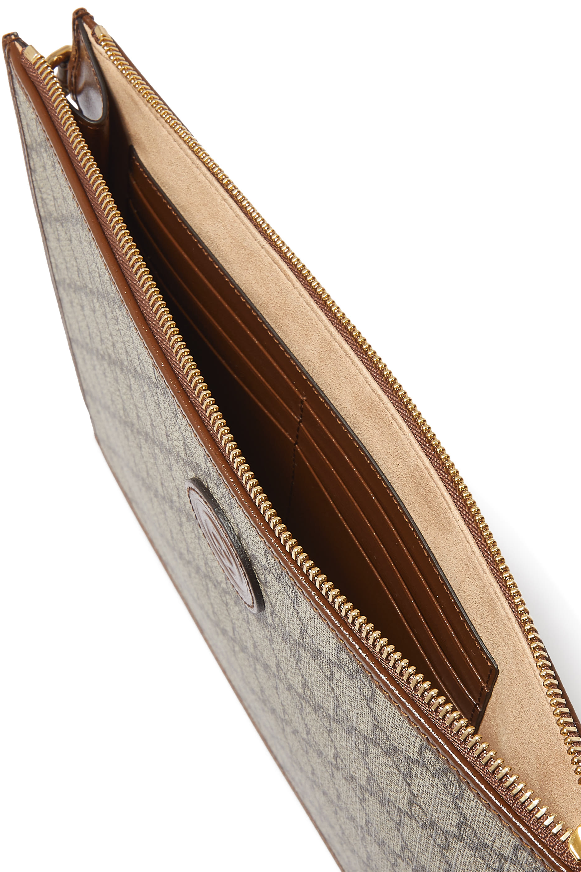 حقيبة صغيرة قماش قنب بحروف شعار الماركة