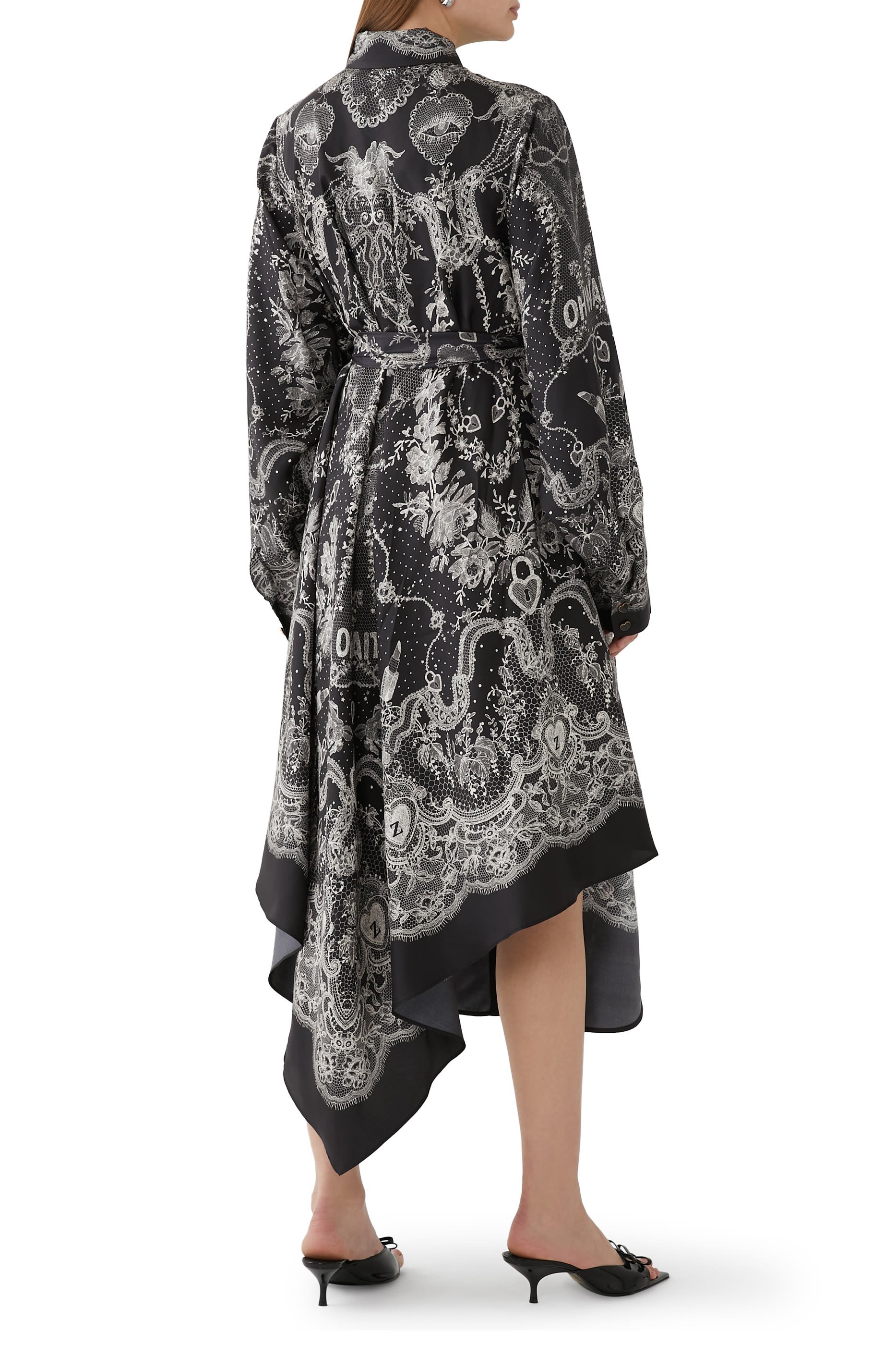 فستان كراش بتصميم قميص متوسط الطول