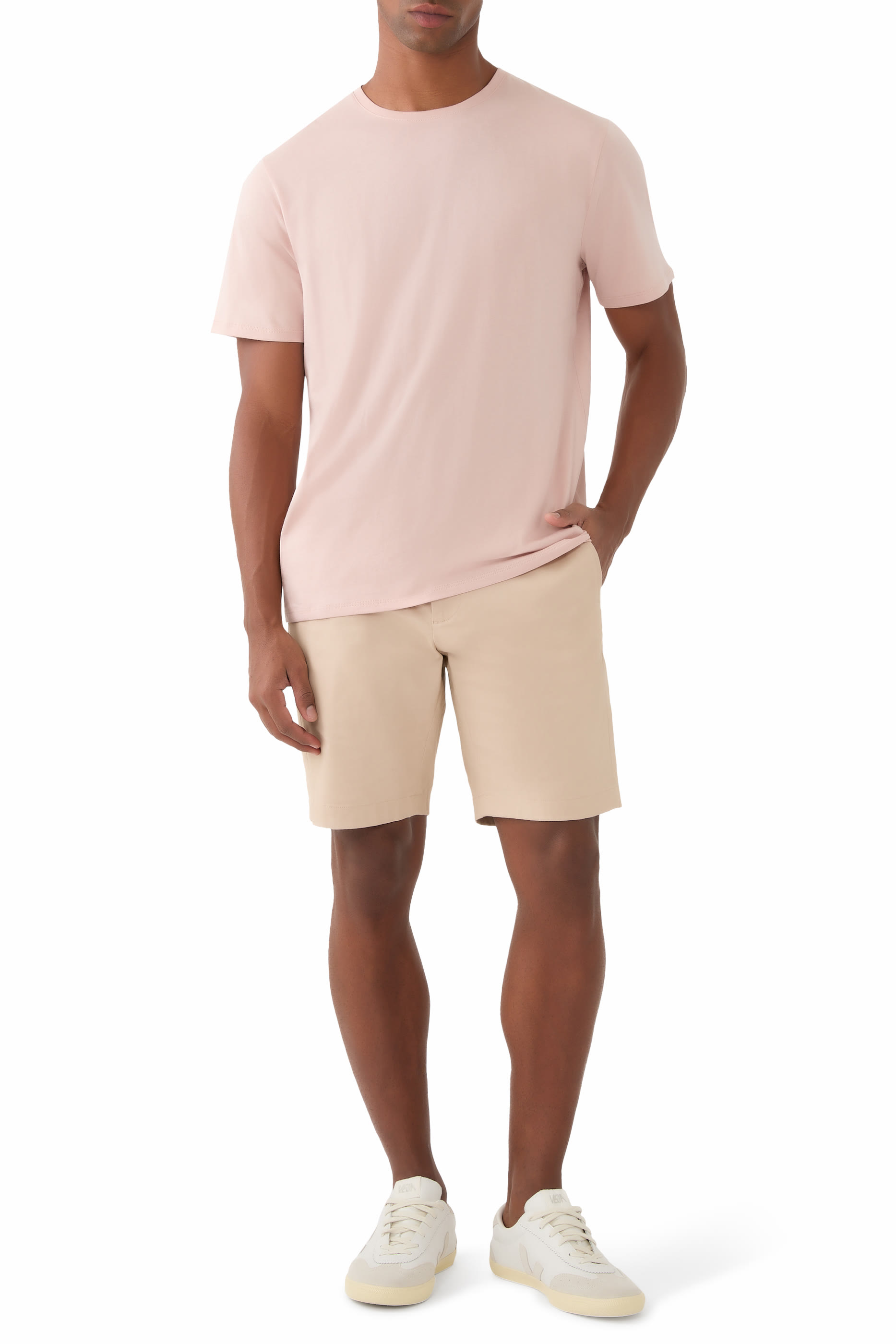 تيشرت بياقة ضيقة قطن بيما