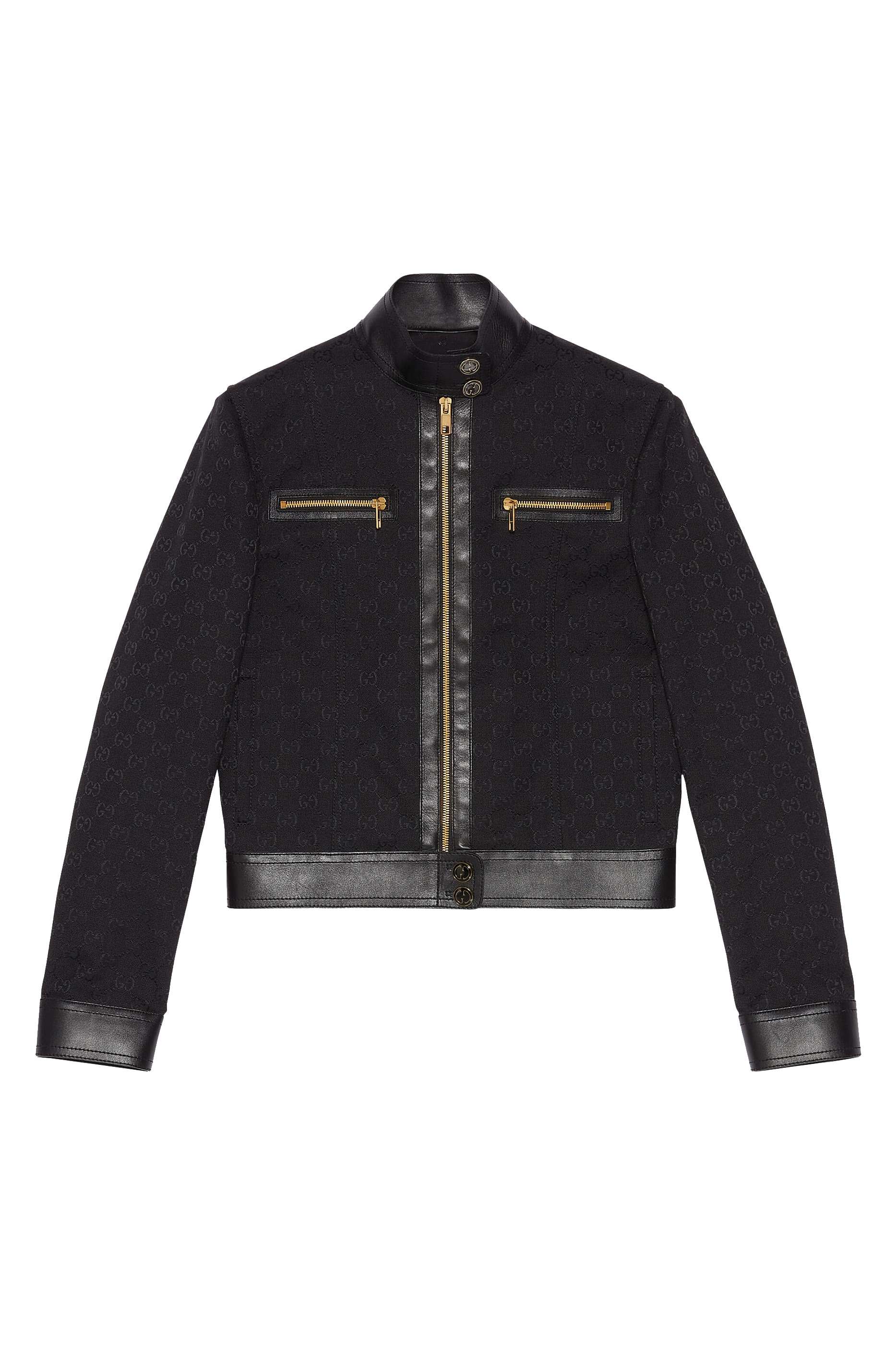 GG Canvas & Leather Jacket