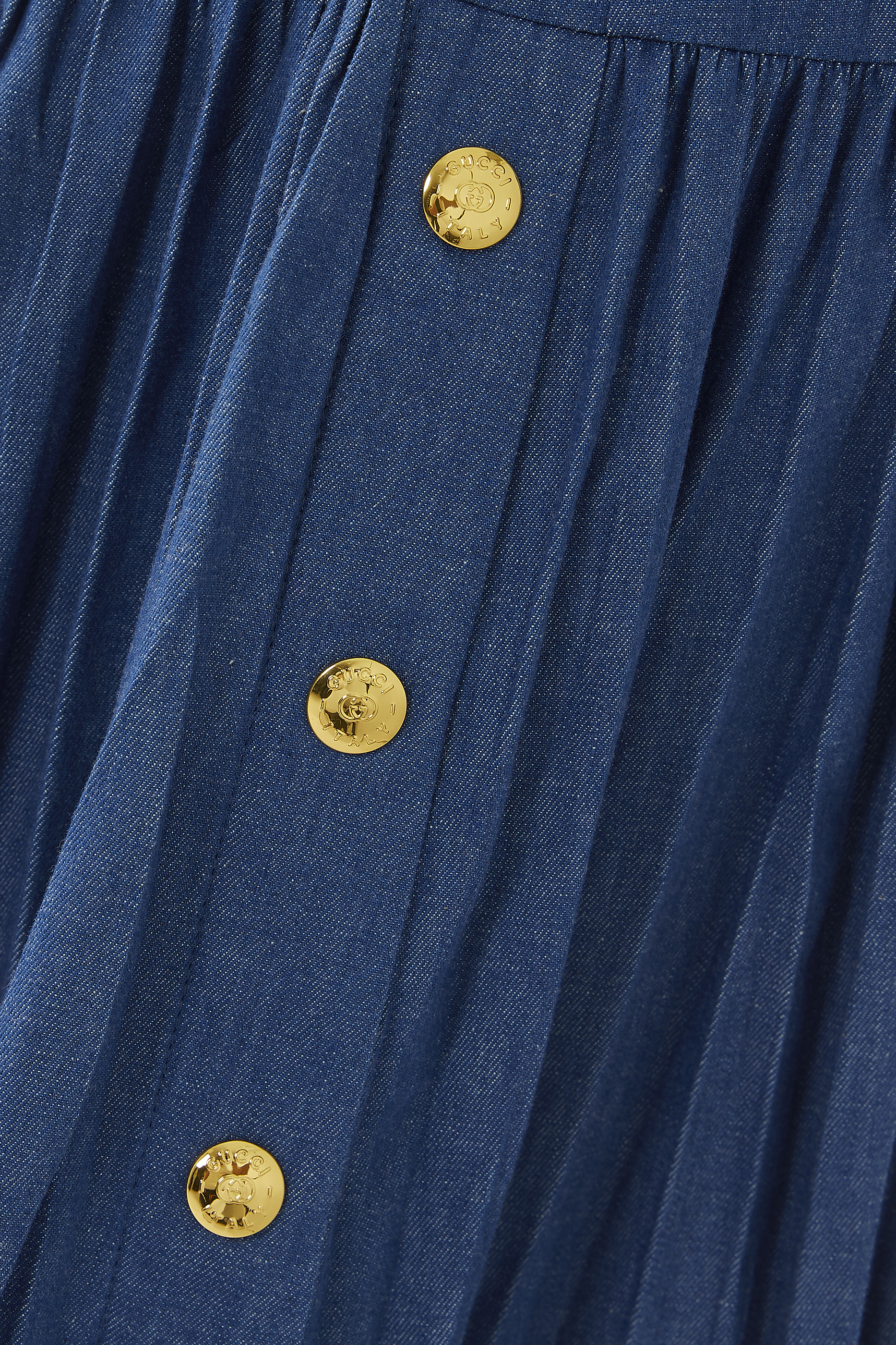 بنطال تنورة دنيم بطيات