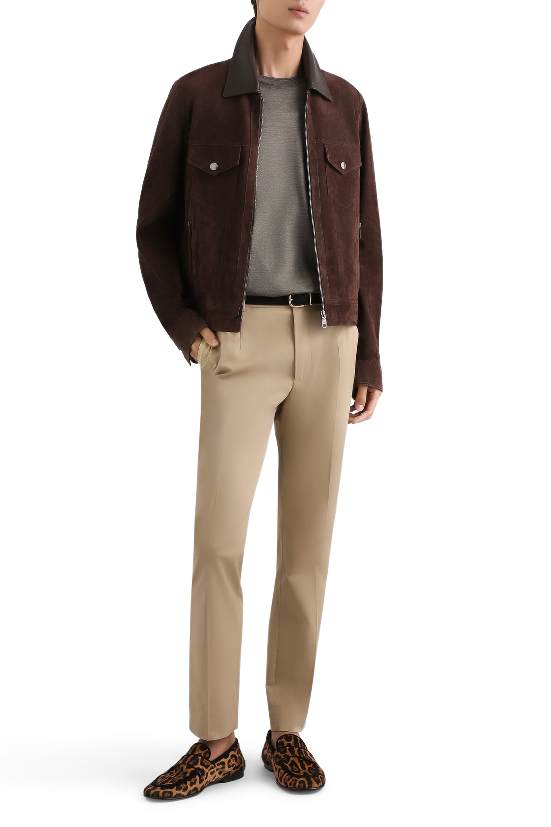 بنطال قطن غابردين مطاطي