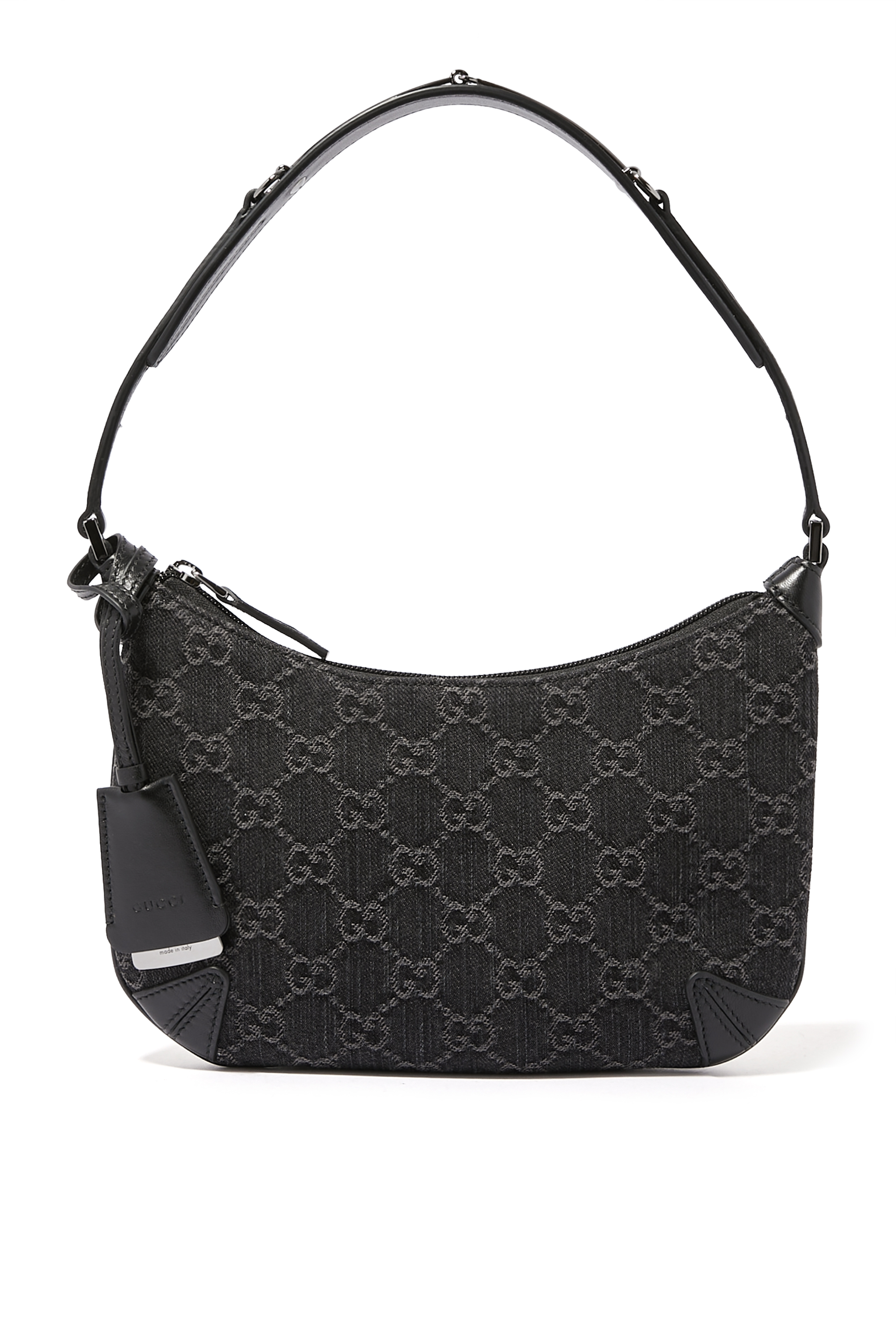 حقيبة كتف صغيرة رفيعة بحلية لجام الحصان