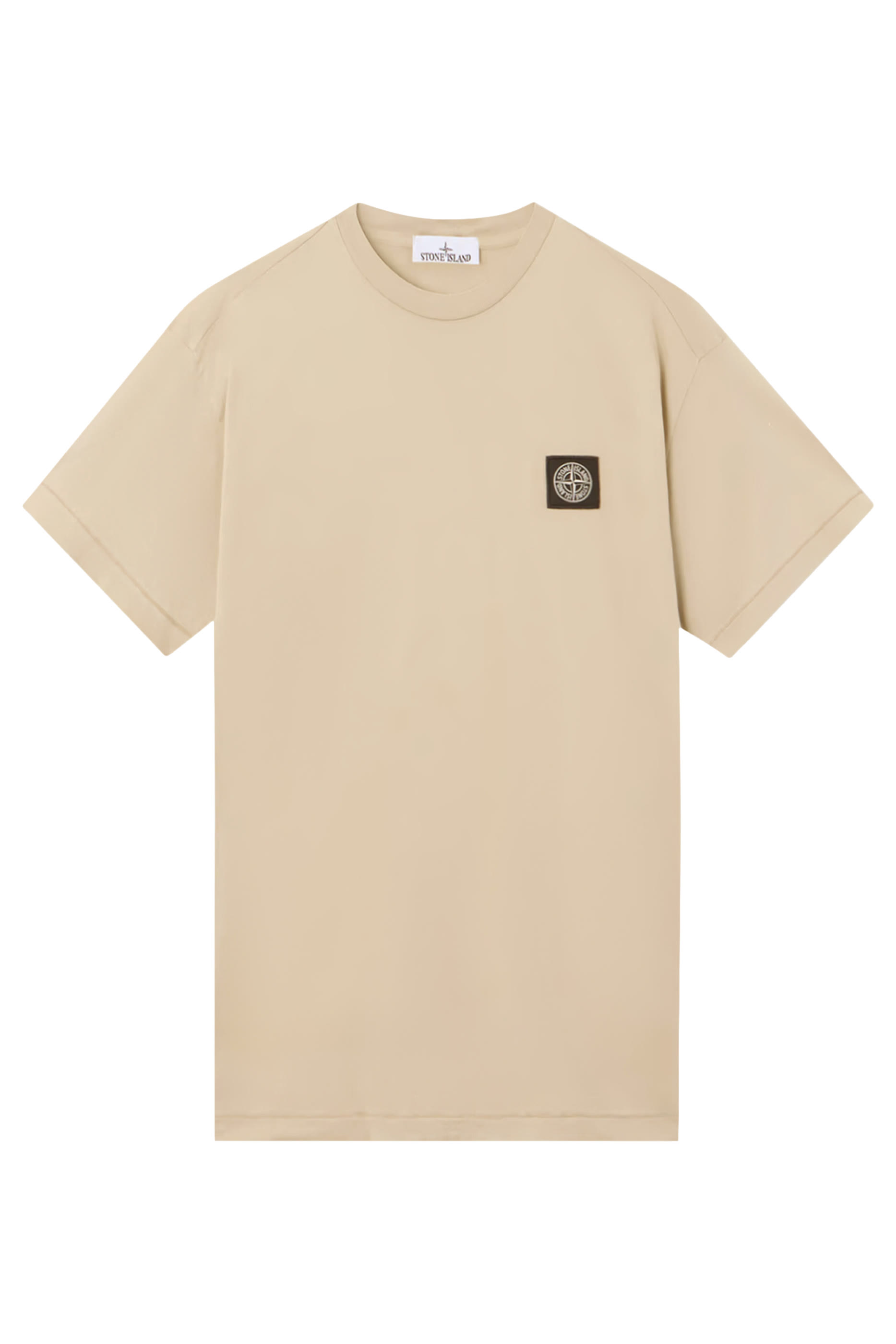 تيشيرت بقصة ضيقة ورقعة شعار الماركة