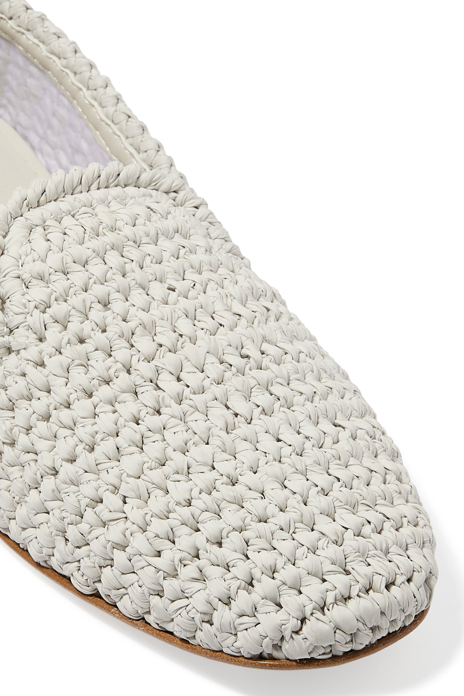 حذاء سهل الارتداء منسوج جلد