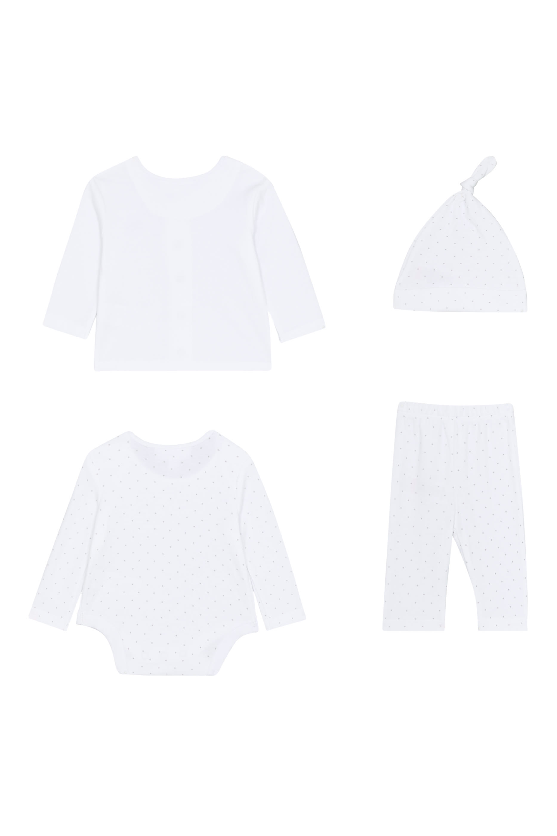 طقم هدية للمواليد الجدد قطن عضوي، 4 قطع