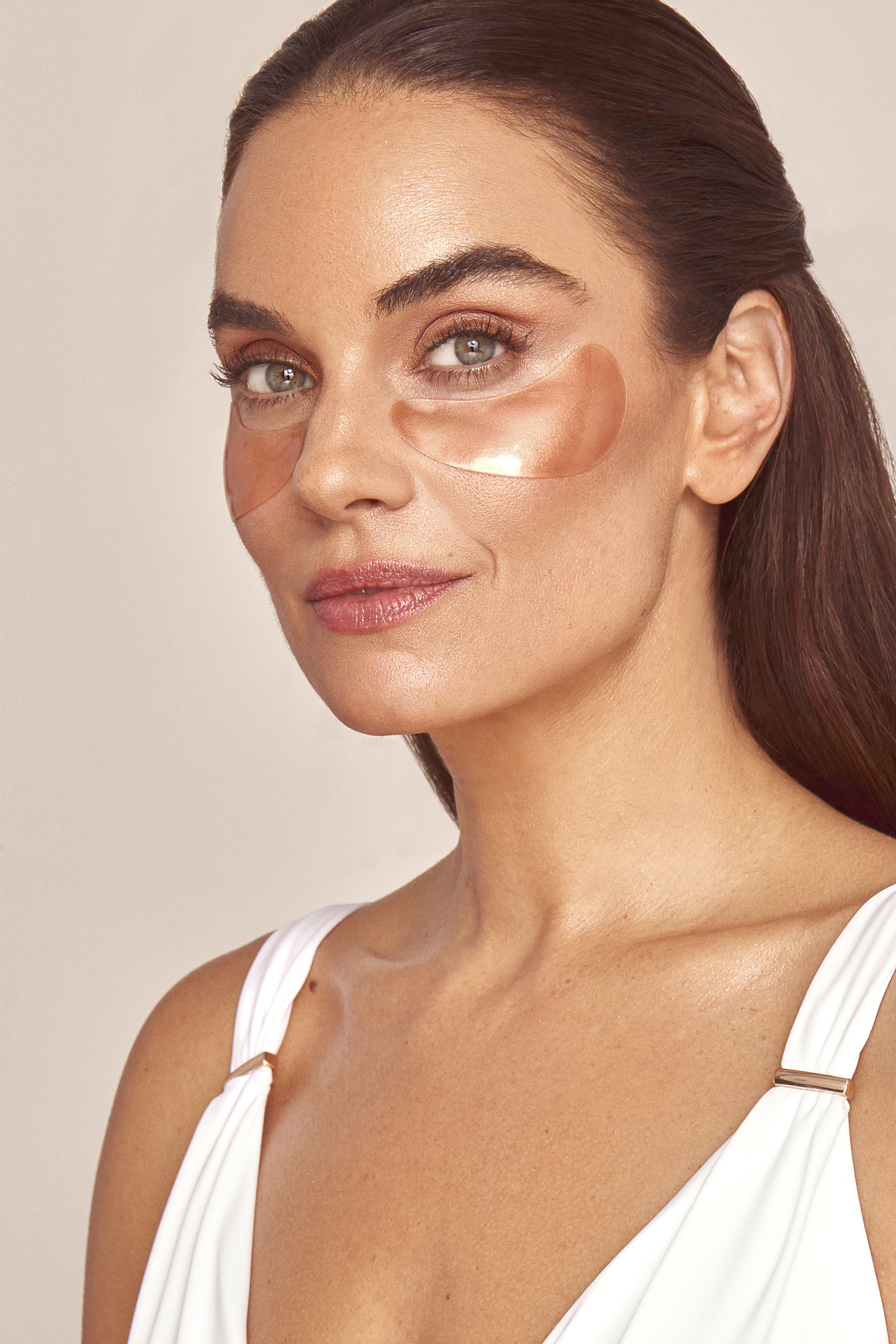 طقم أقنعة لتفتيح بشرة العينين بالذهب الوردي، 8 أقنعة