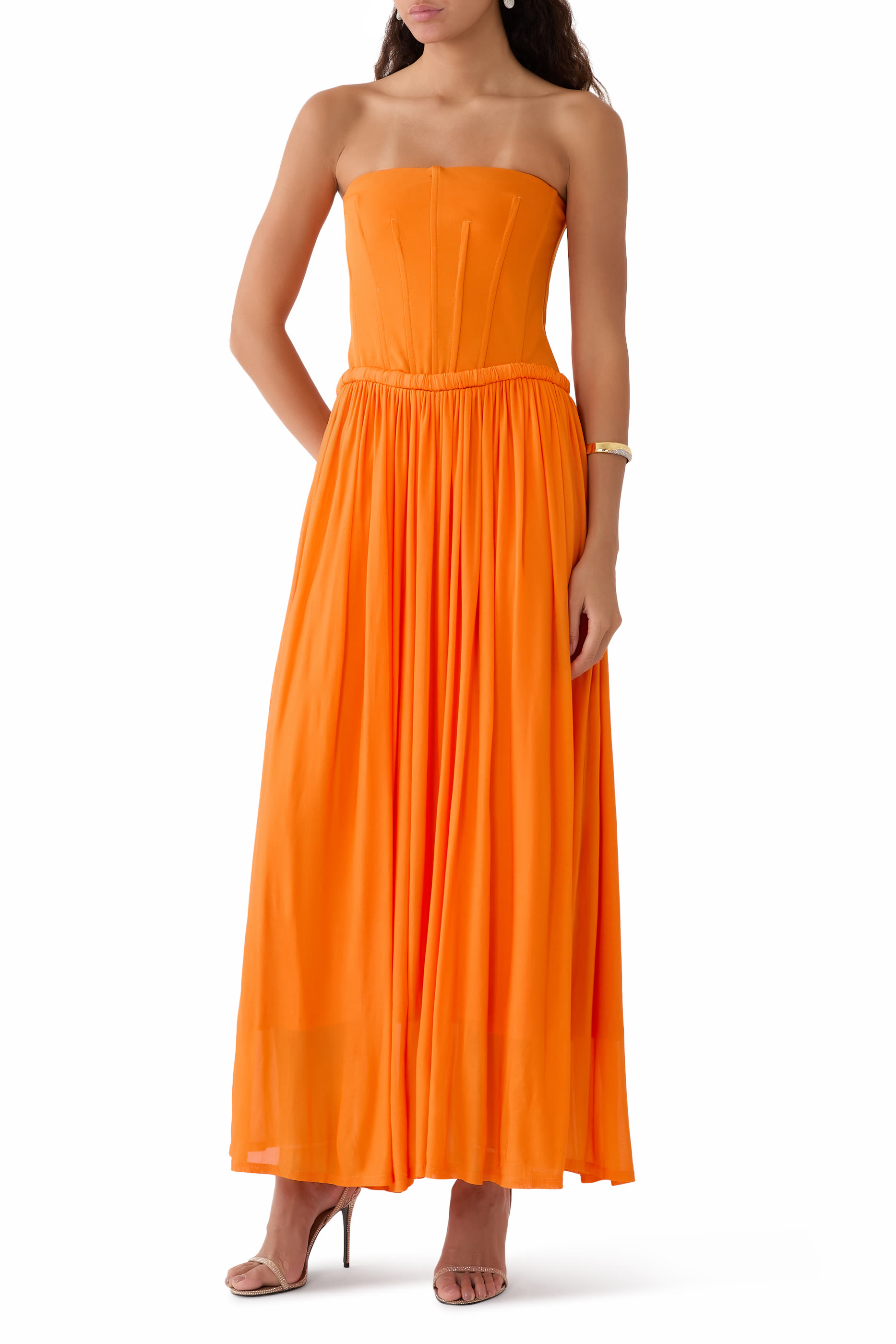 فستان أداليس بلا حمالات جيرسيه