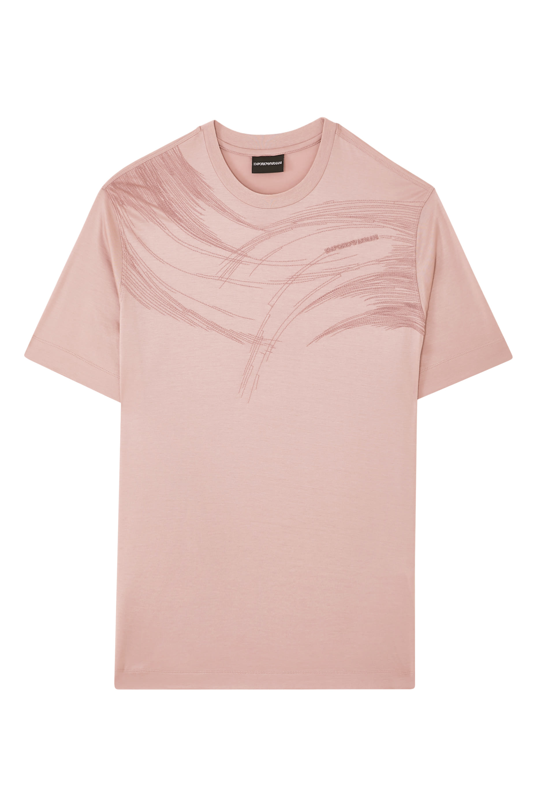 تيشيرت بأكمام قصيرة وشعار الماركة