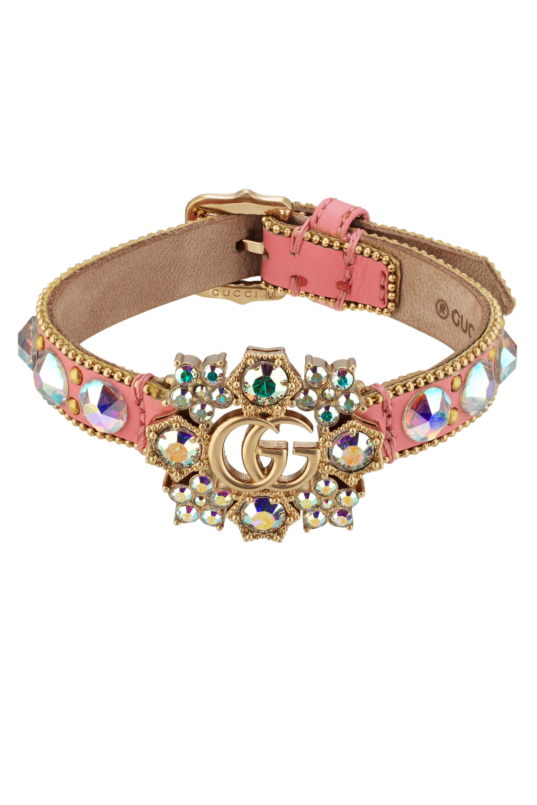 سوار بحلية زهرة وشعار GG&rlm; مرصع بكريستال