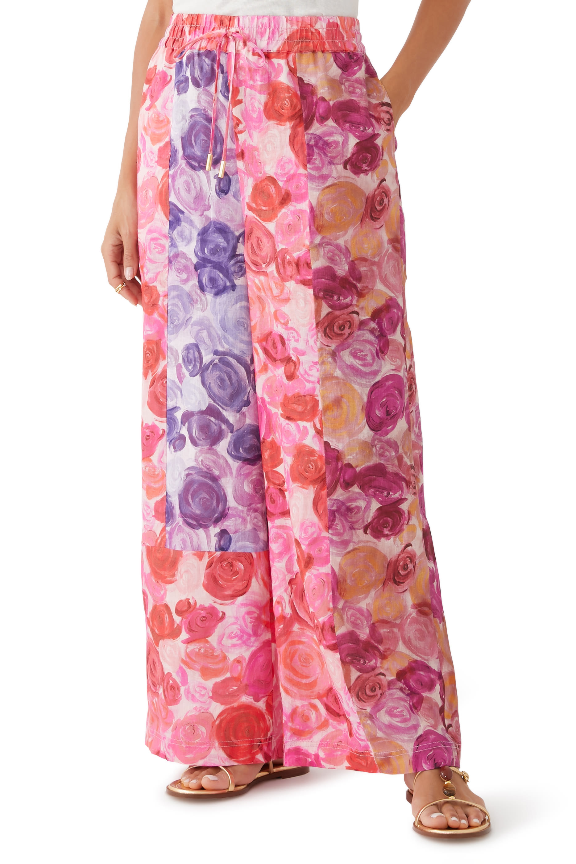 بنطال فيجن فضفاض كتان