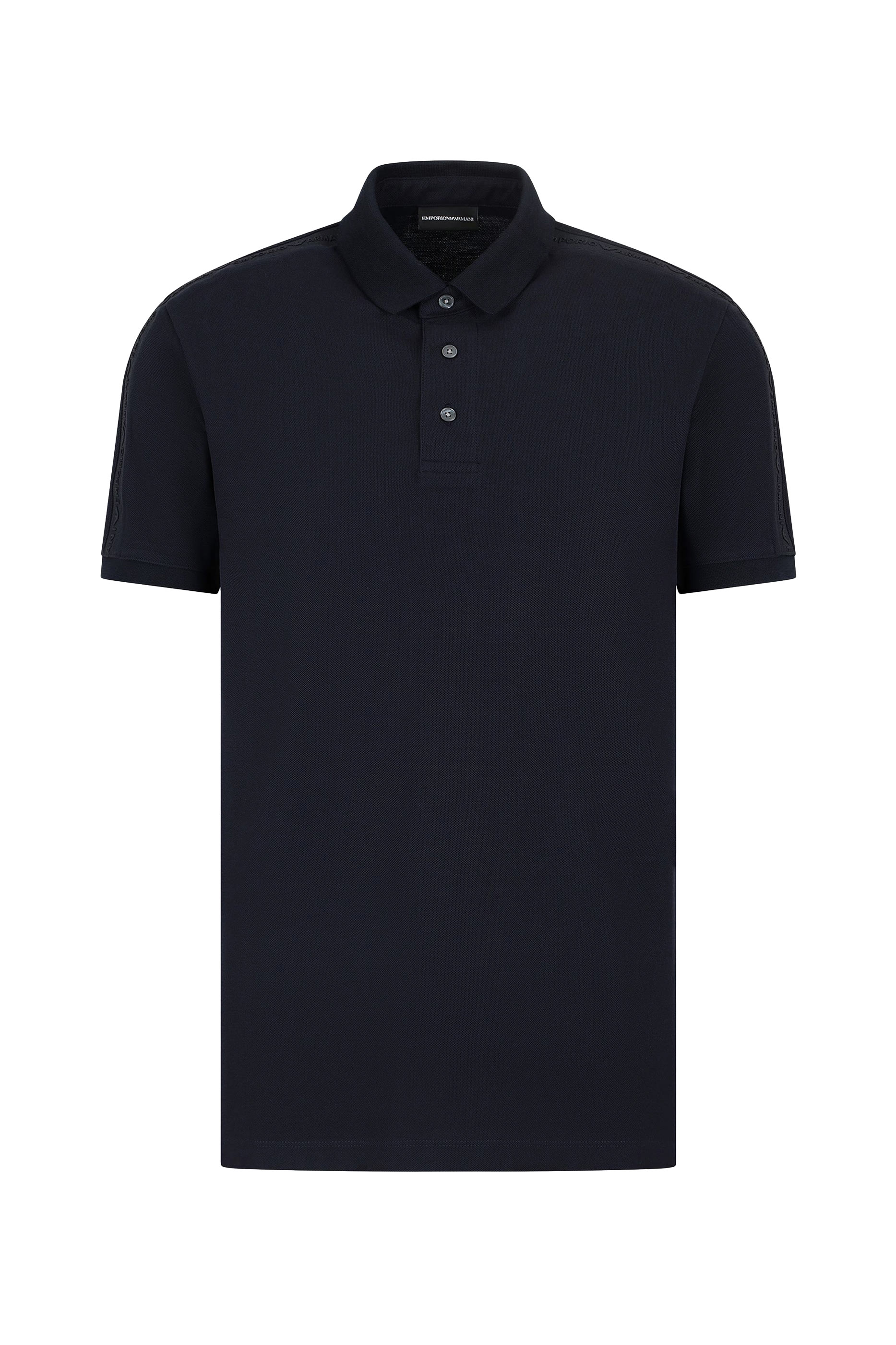 قميص بولو بشريط مطرز بشعار الماركة