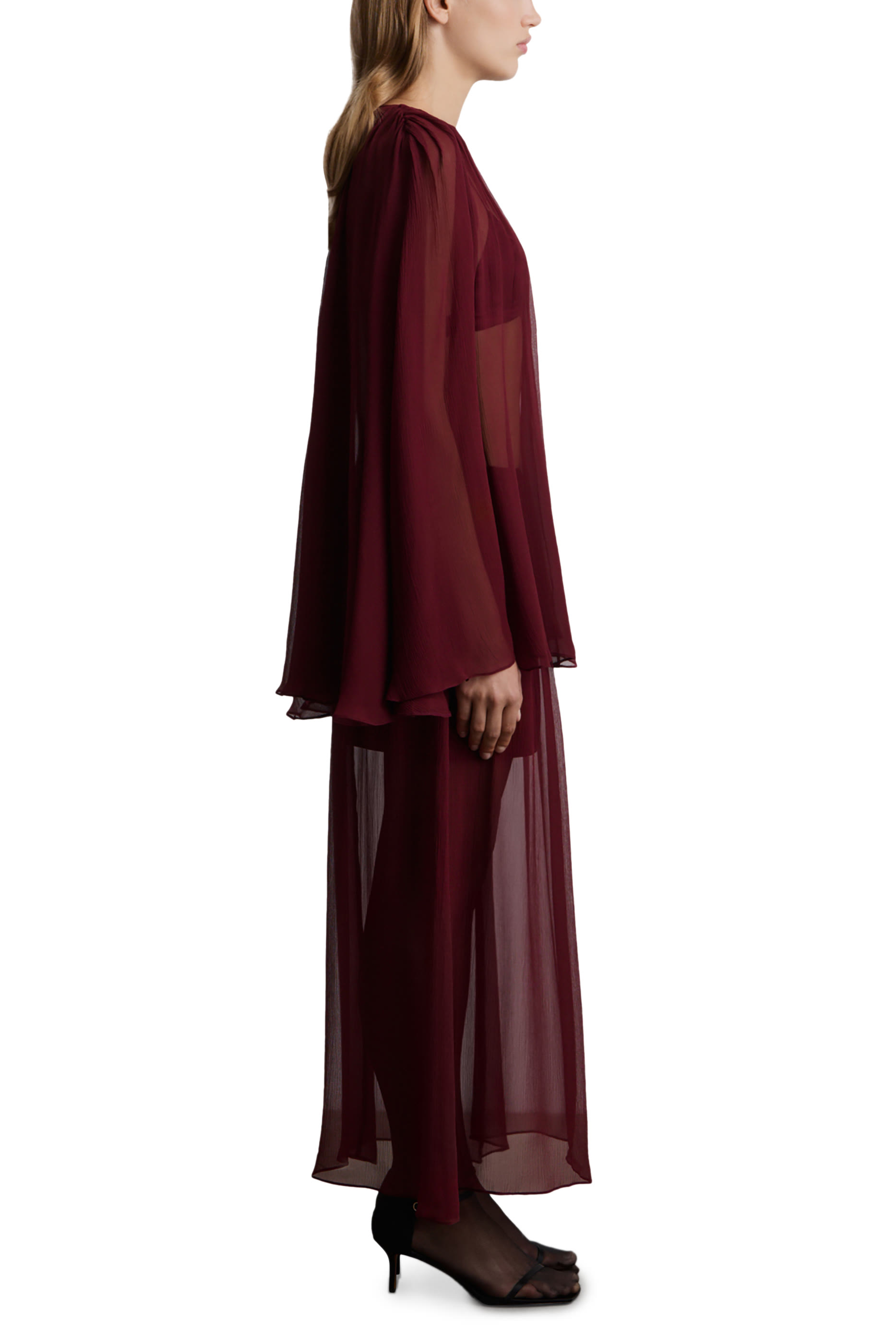 تنورة شيفون حرير