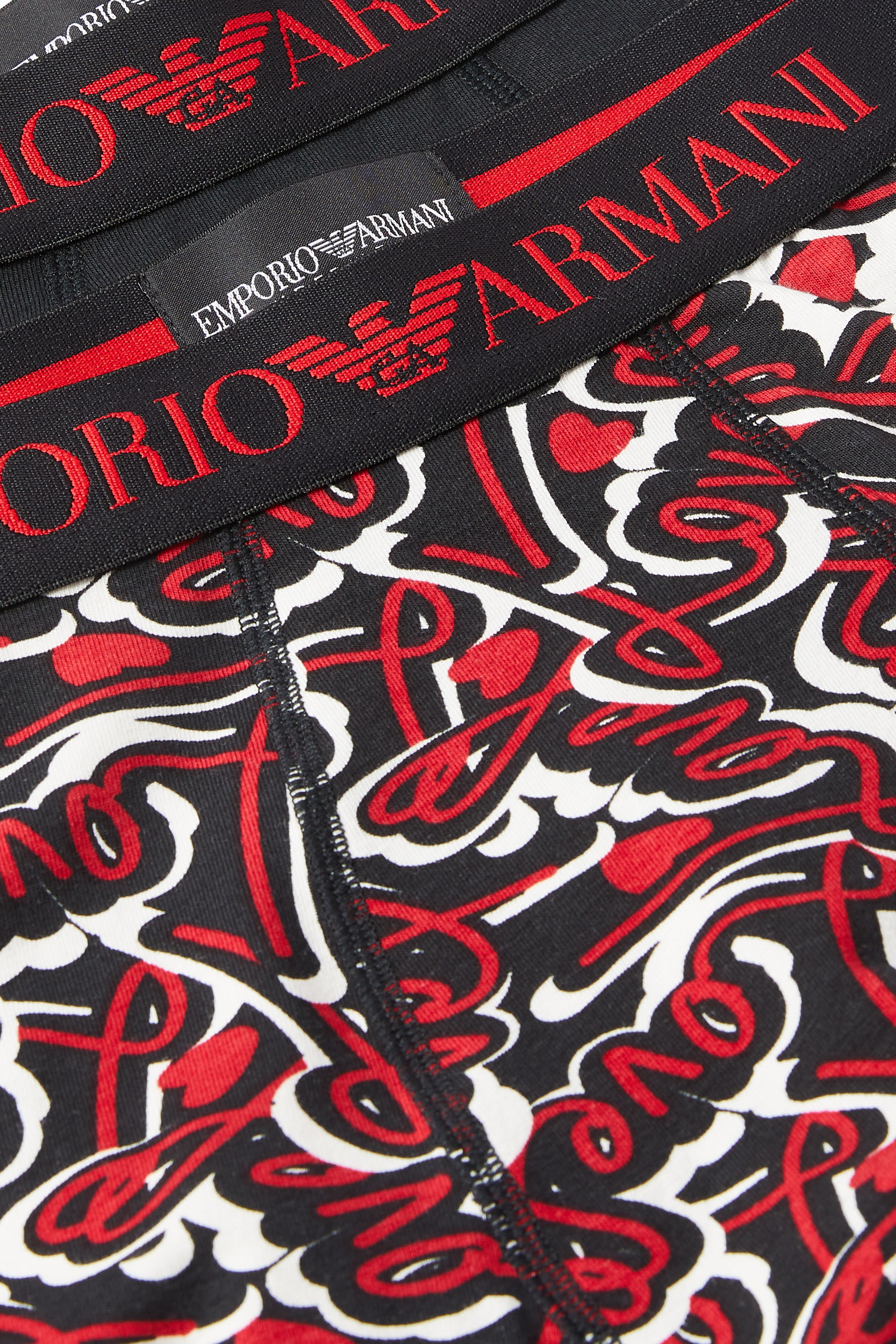 طقم سروال داخلي بشعار الماركة، قطعتين