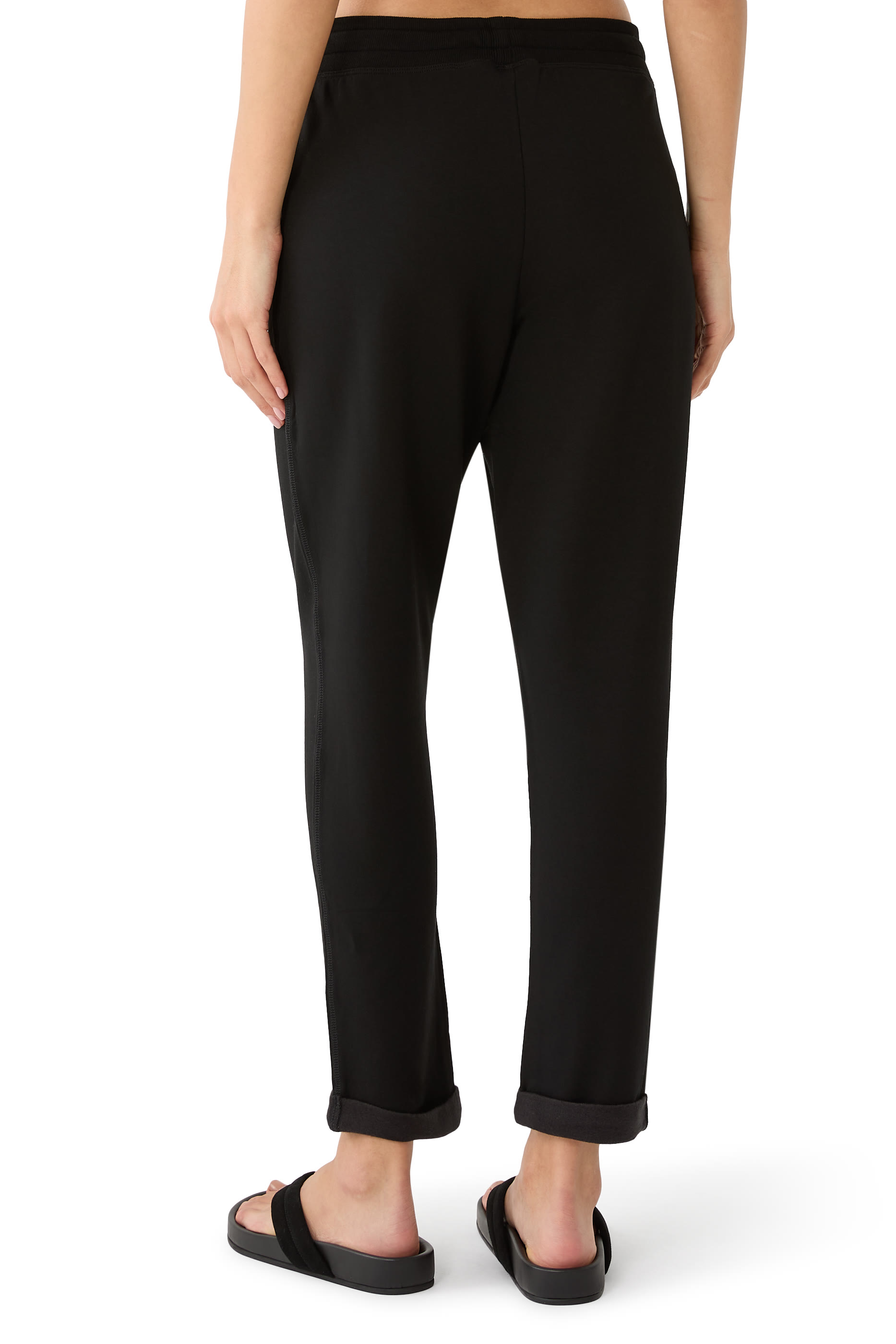 بنطال رياضي بأساور مطوية وطبقة داخلية صوف