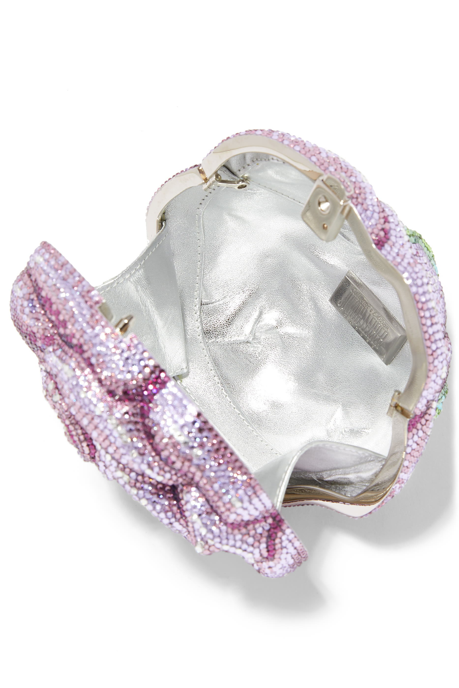 كلاتش روز ميلودي بتصميم زهرة مرصع بأحجار براقة