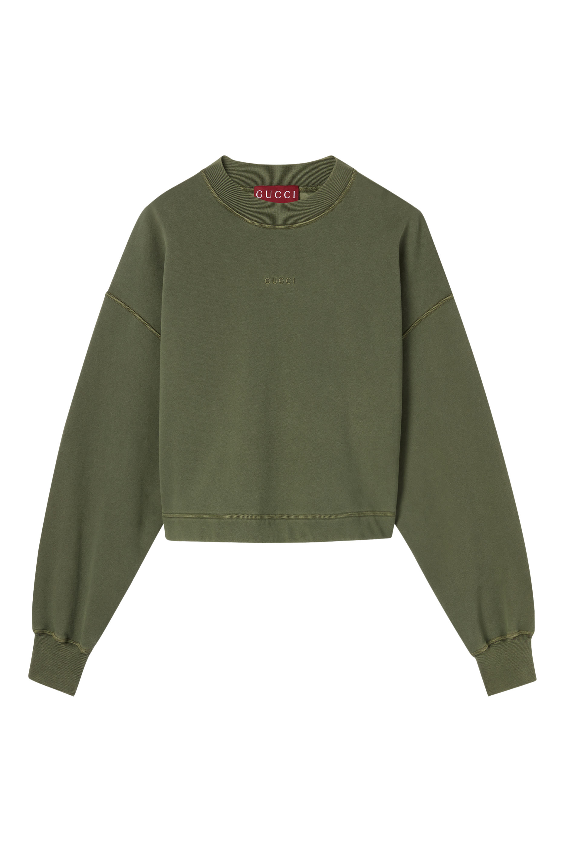 سويت شيرت مطرز بشعار الماركة قطن جيرسيه