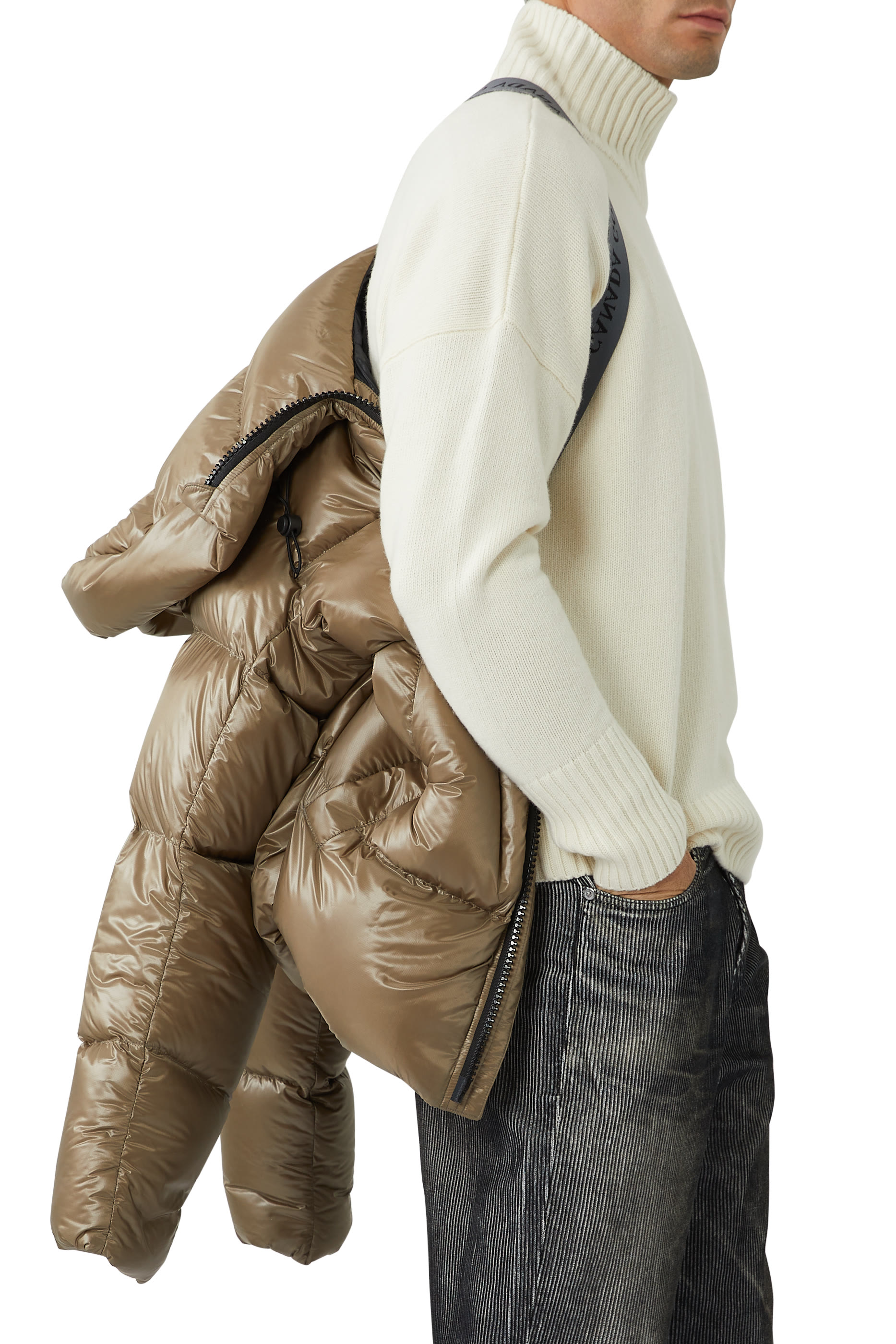 جاكيت كروفتون منفوخ بلاك لابل