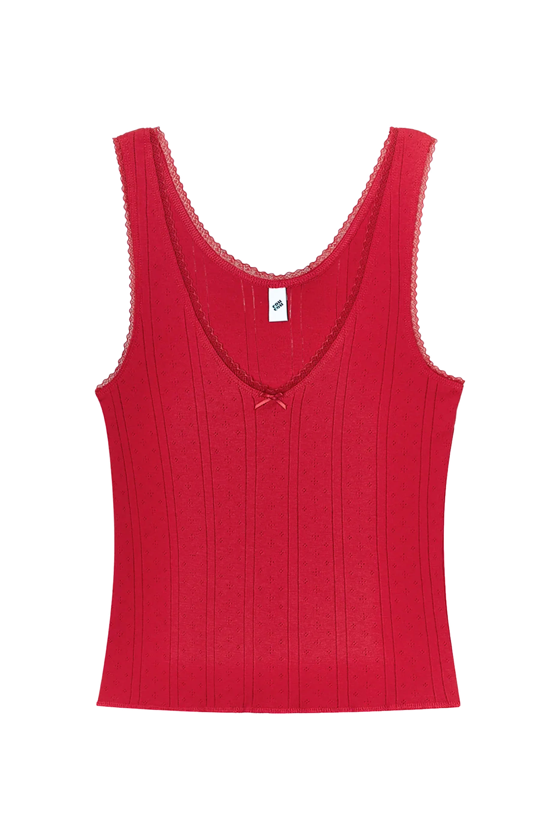 بلوزة بلا أكمام بياقة عميقة