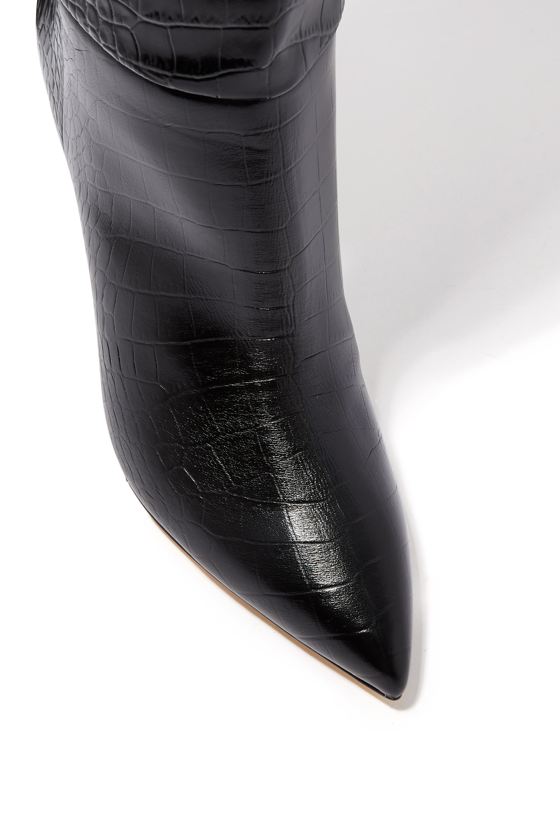 بوت بكعب عالي ونقشة جلد التمساح 85