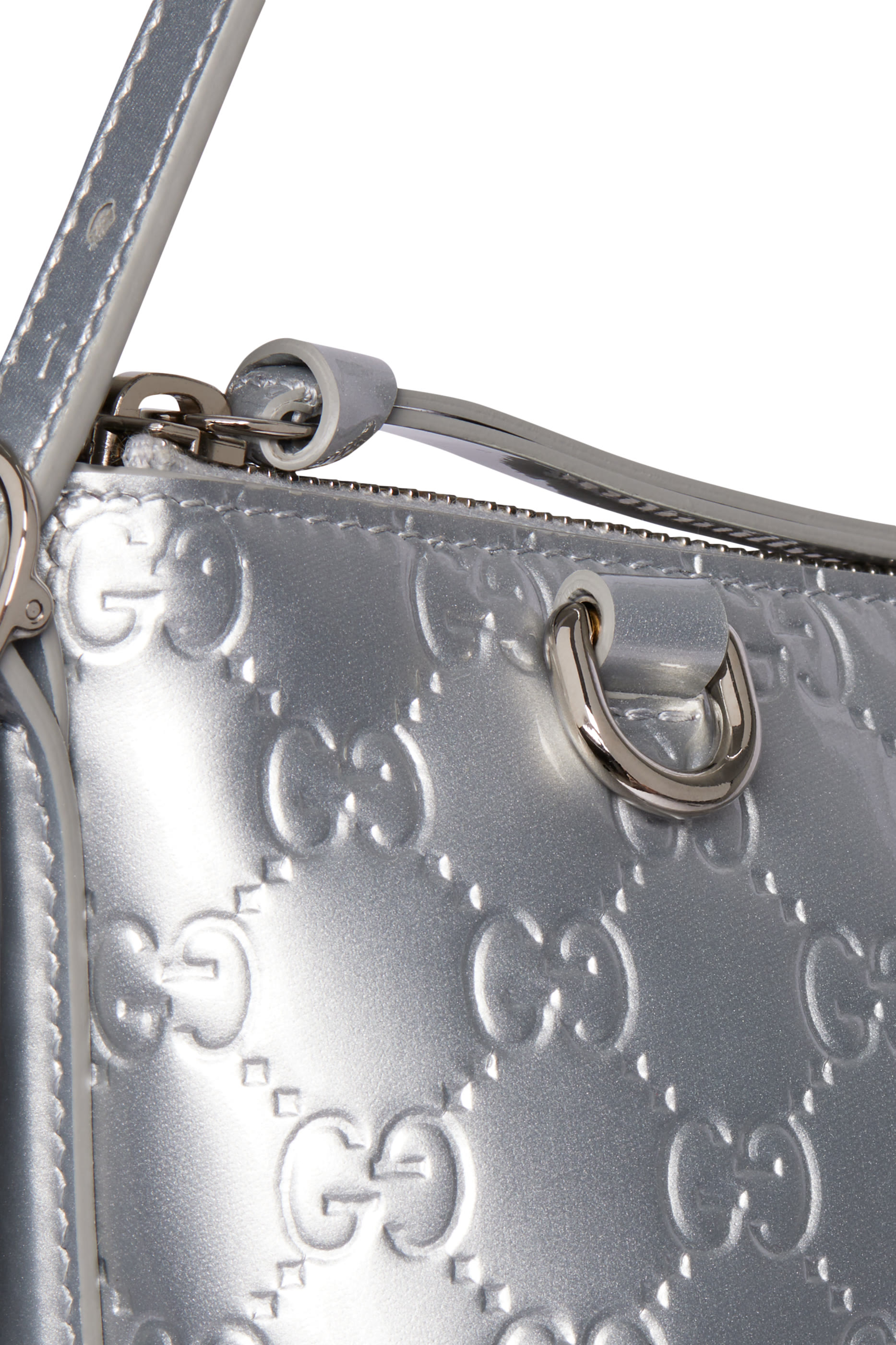 حقيبة كتف صغيرة بحرفي شعار الماركة