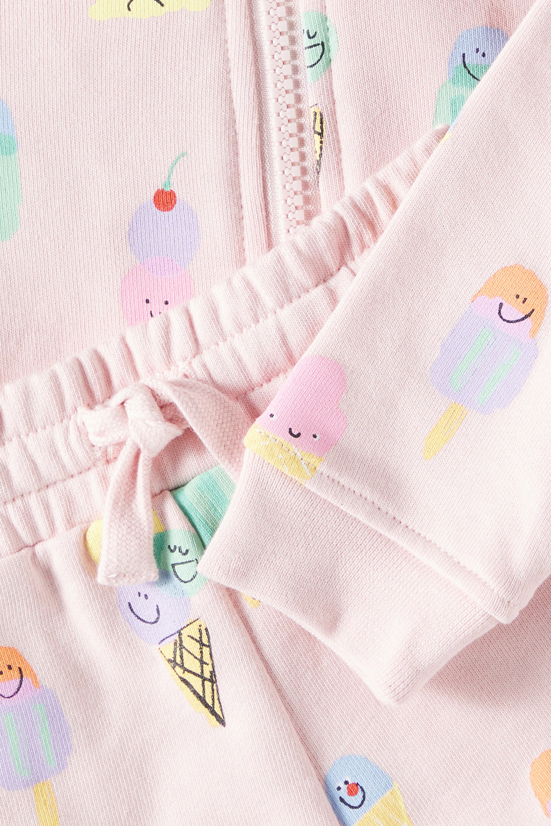 طقم سويت شيرت وهودي بشعار الماركة قطن للأطفال