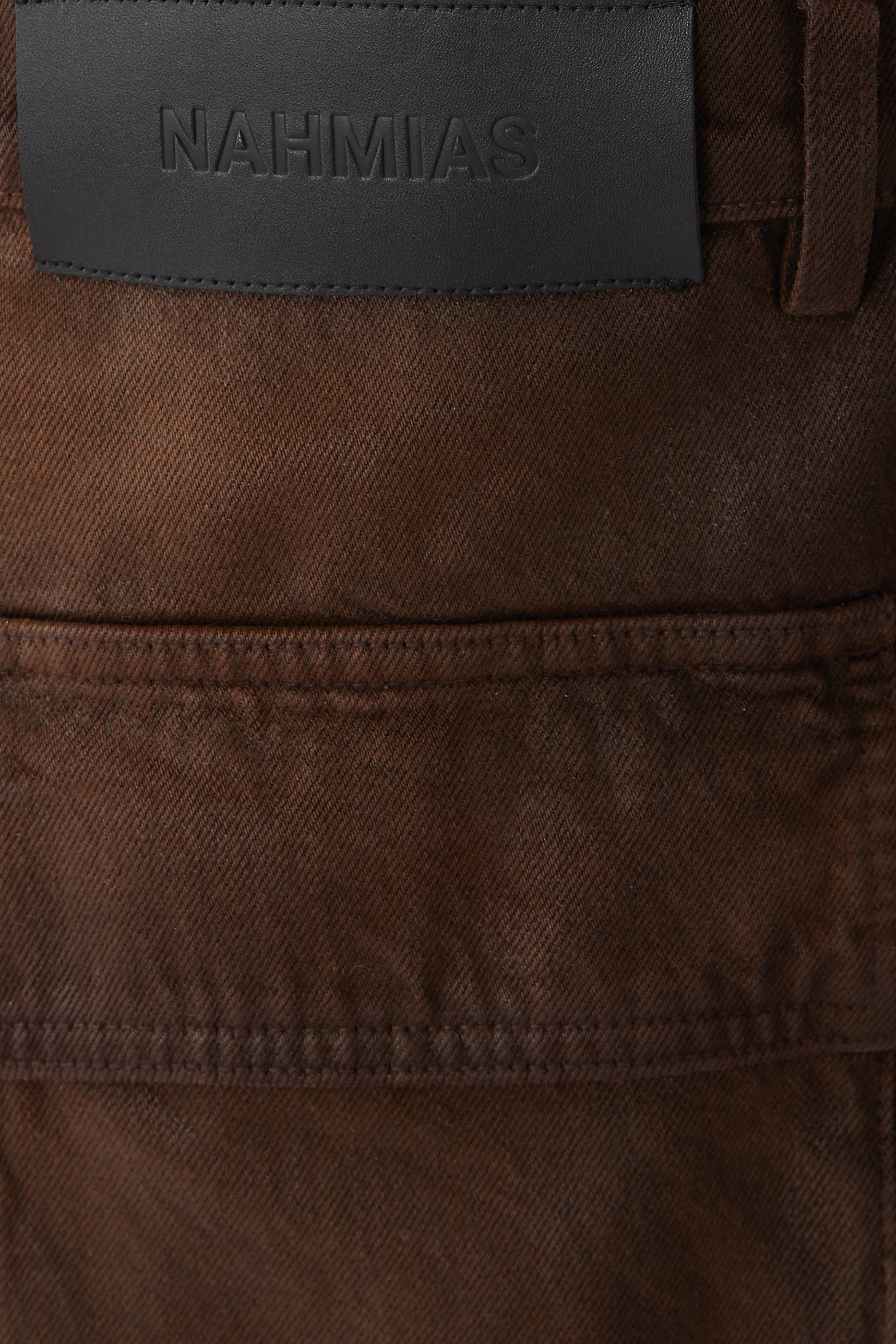 بنطال كارجو بشعار الماركة دنيم مشمع