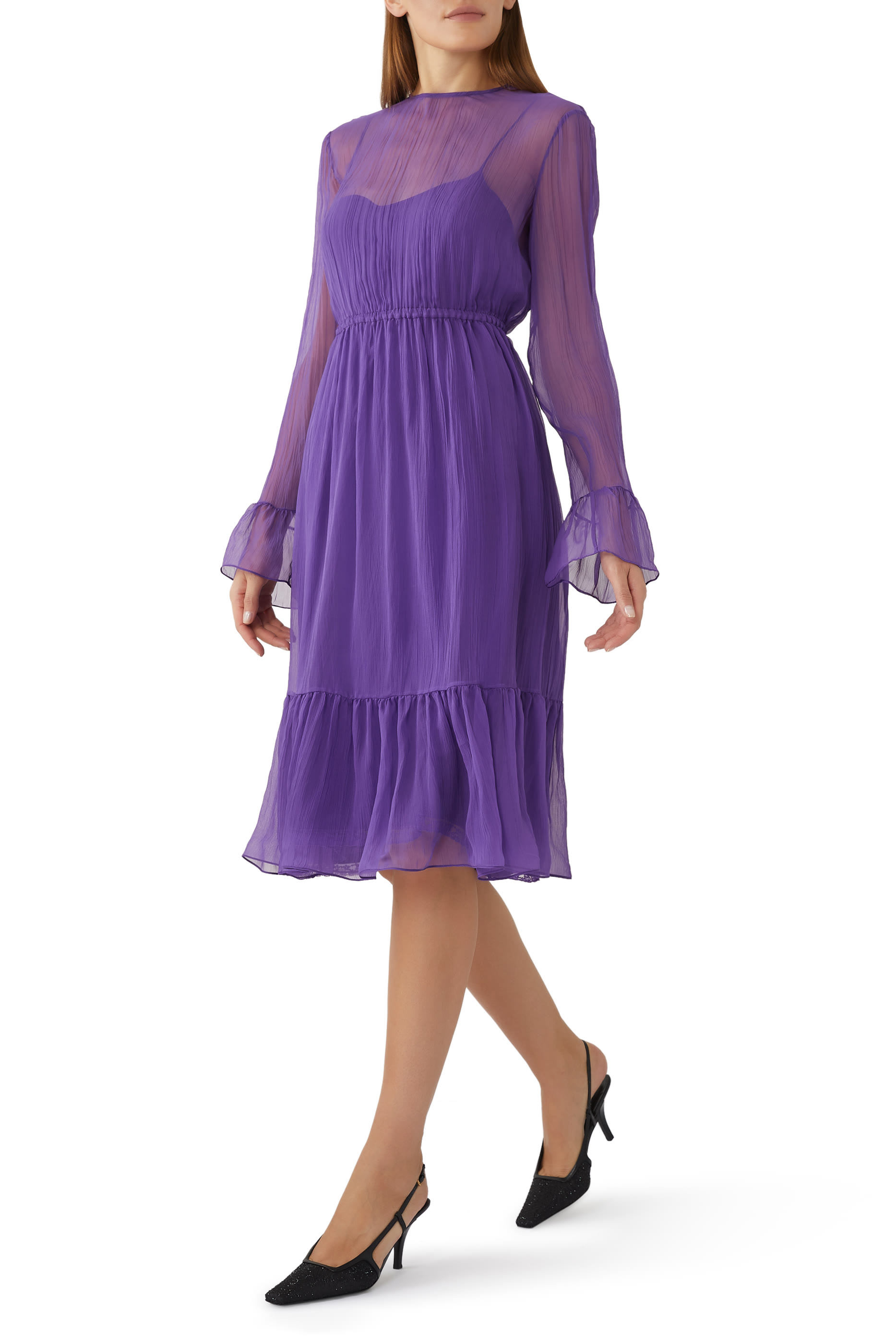 فستان حرير شيفون