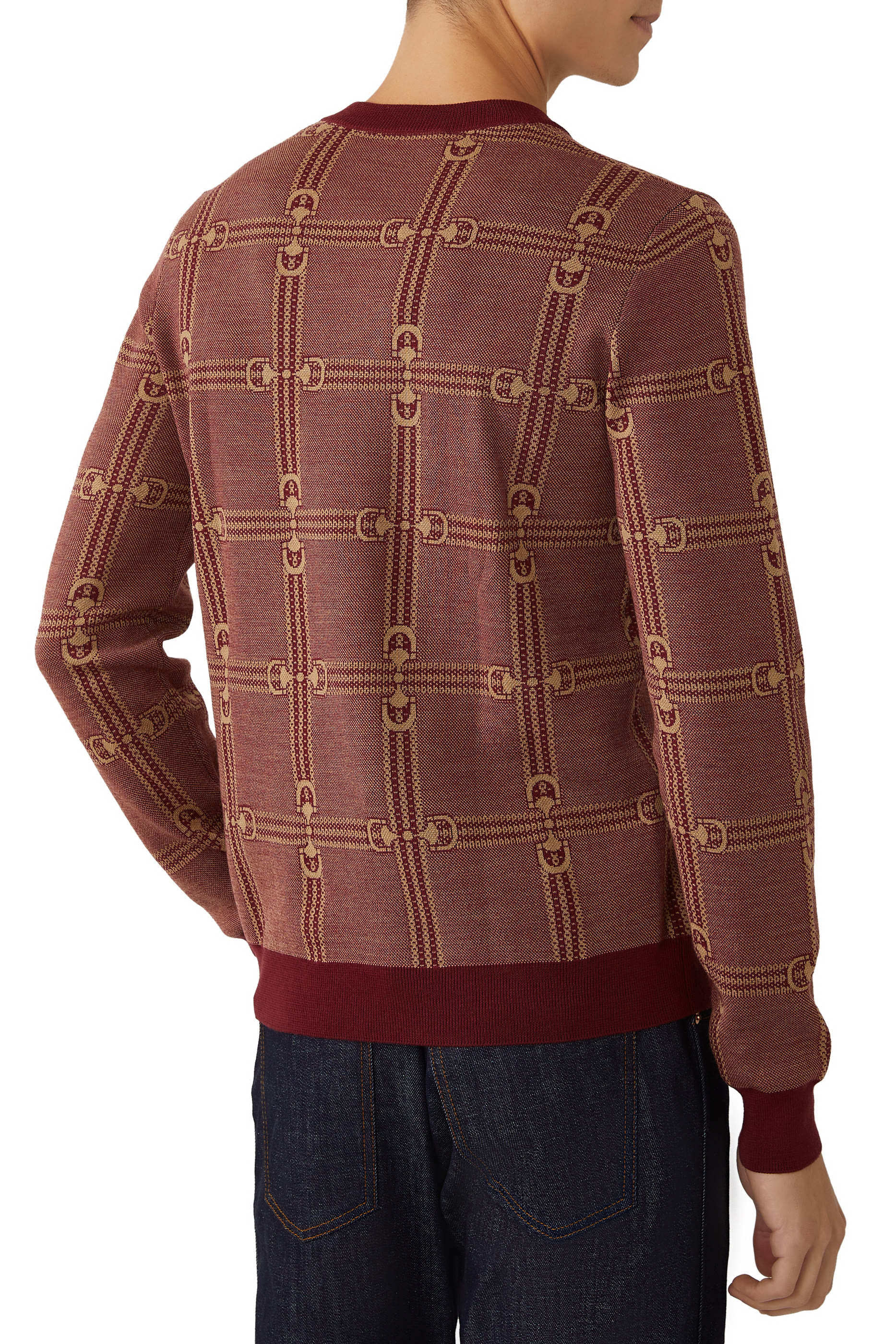 سترة منسوجة بنقشة لجام حصان جاكار