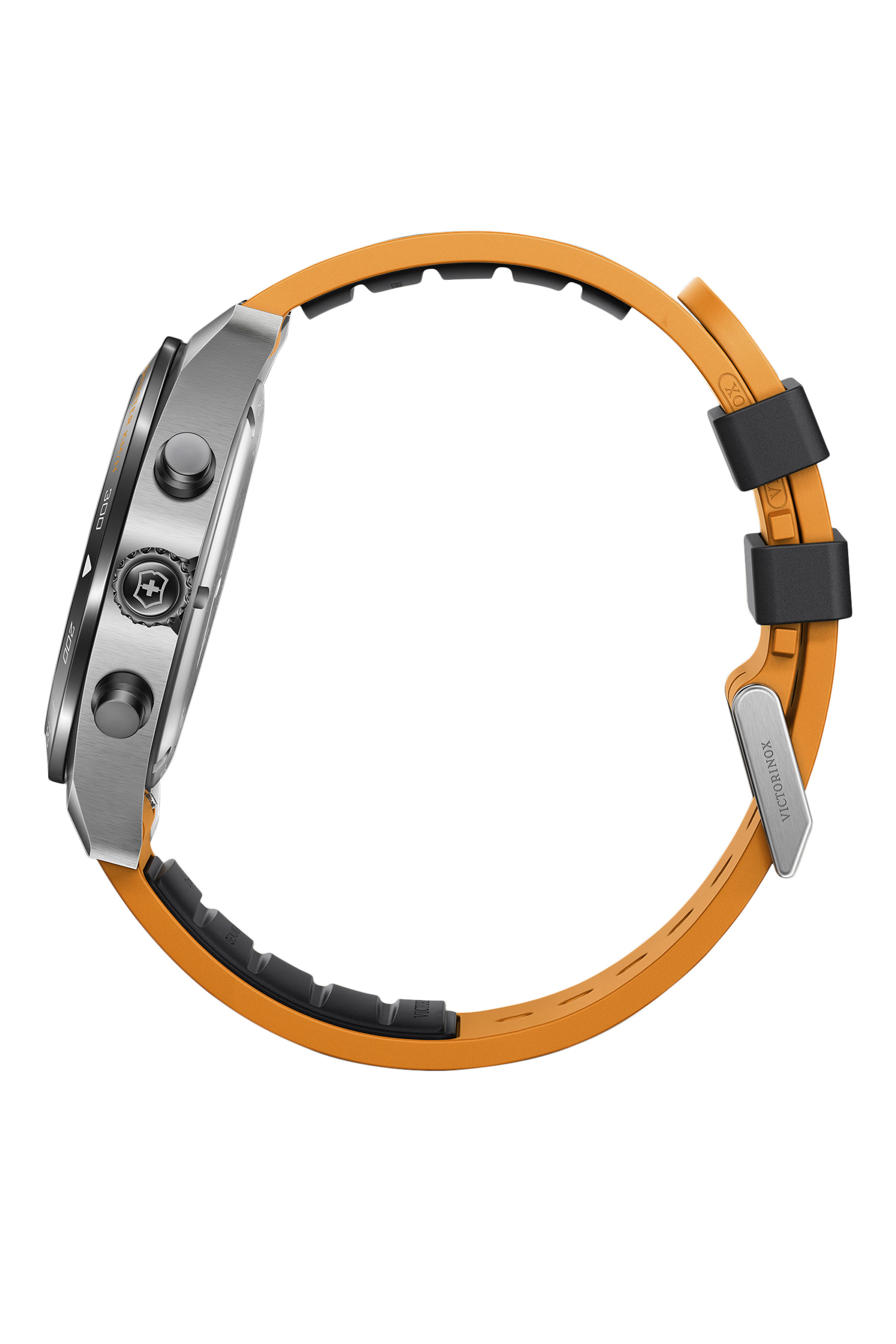 ساعة كرونوغراف سويس ارمي، ستانلس ستيل ومطاط