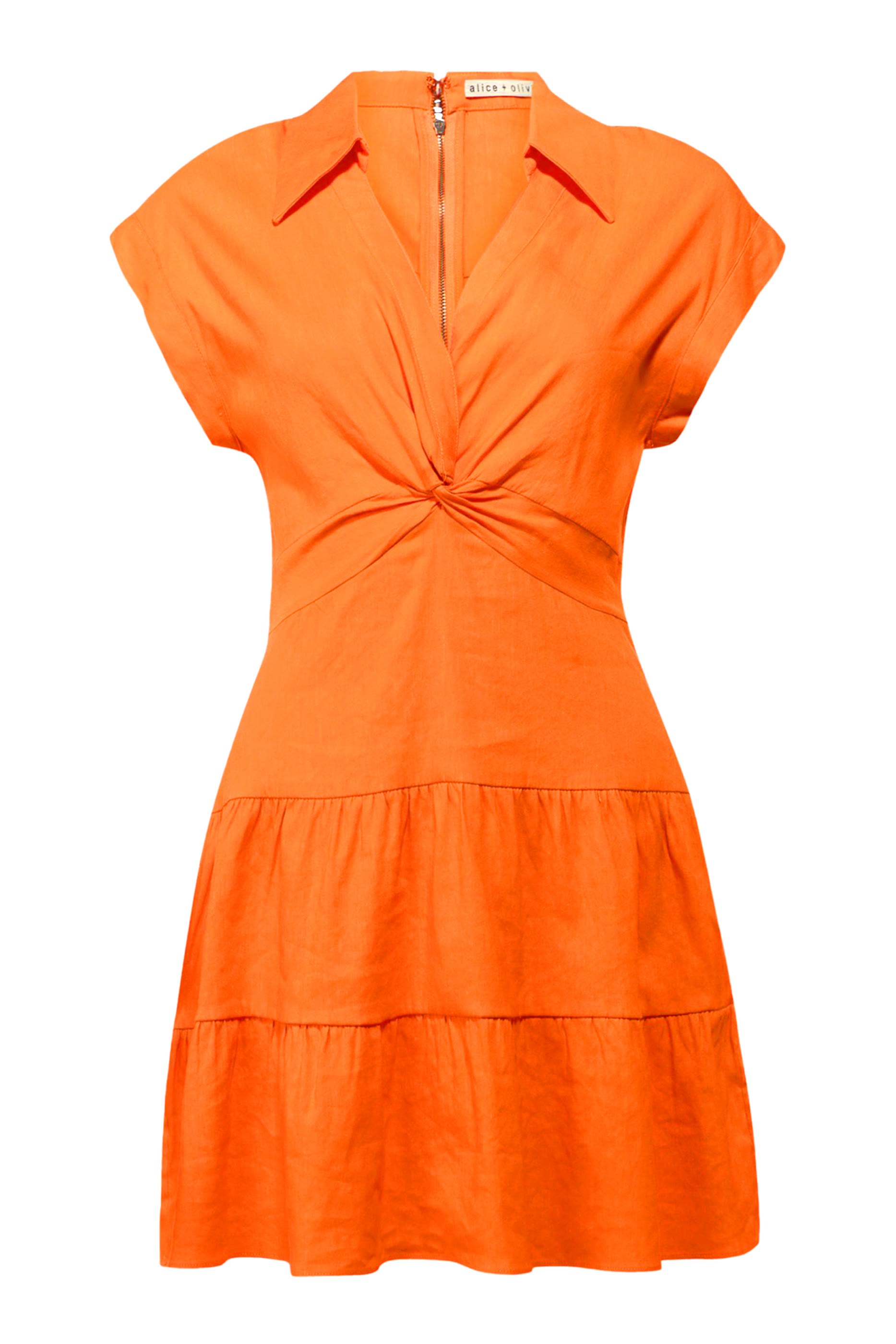 فستان ميلا قصير مزيج كتان